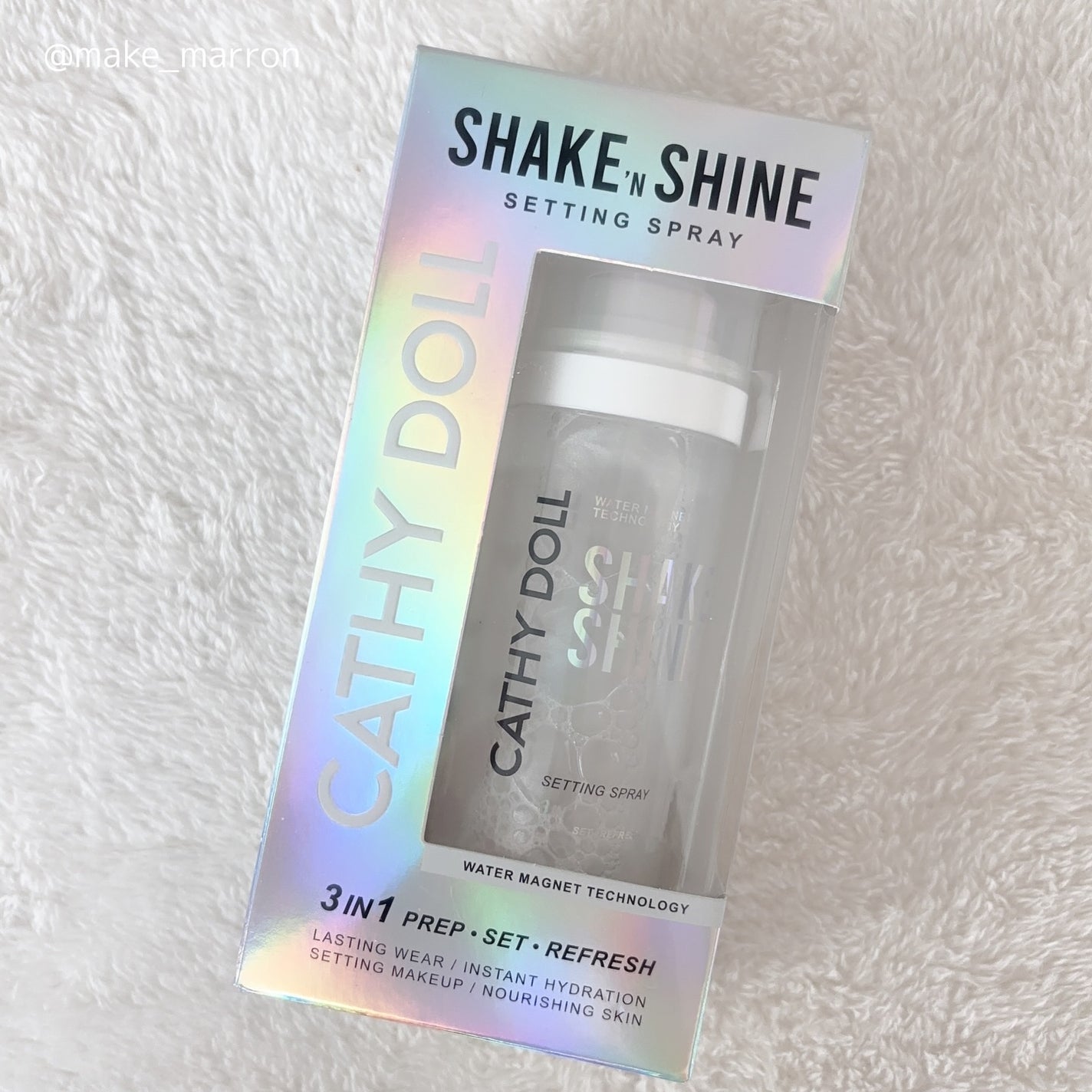 シェイクシャインセッティングスプレー/CathyDoll/フィックスミストを使ったクチコミ(1枚目)
