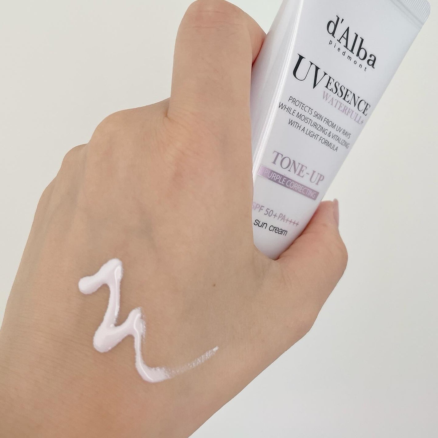 ダルバ ウォータフル トーンアップ サンクリーム(パープル)/ダルバ/日焼け止めクリームを使ったクチコミ(2枚目)