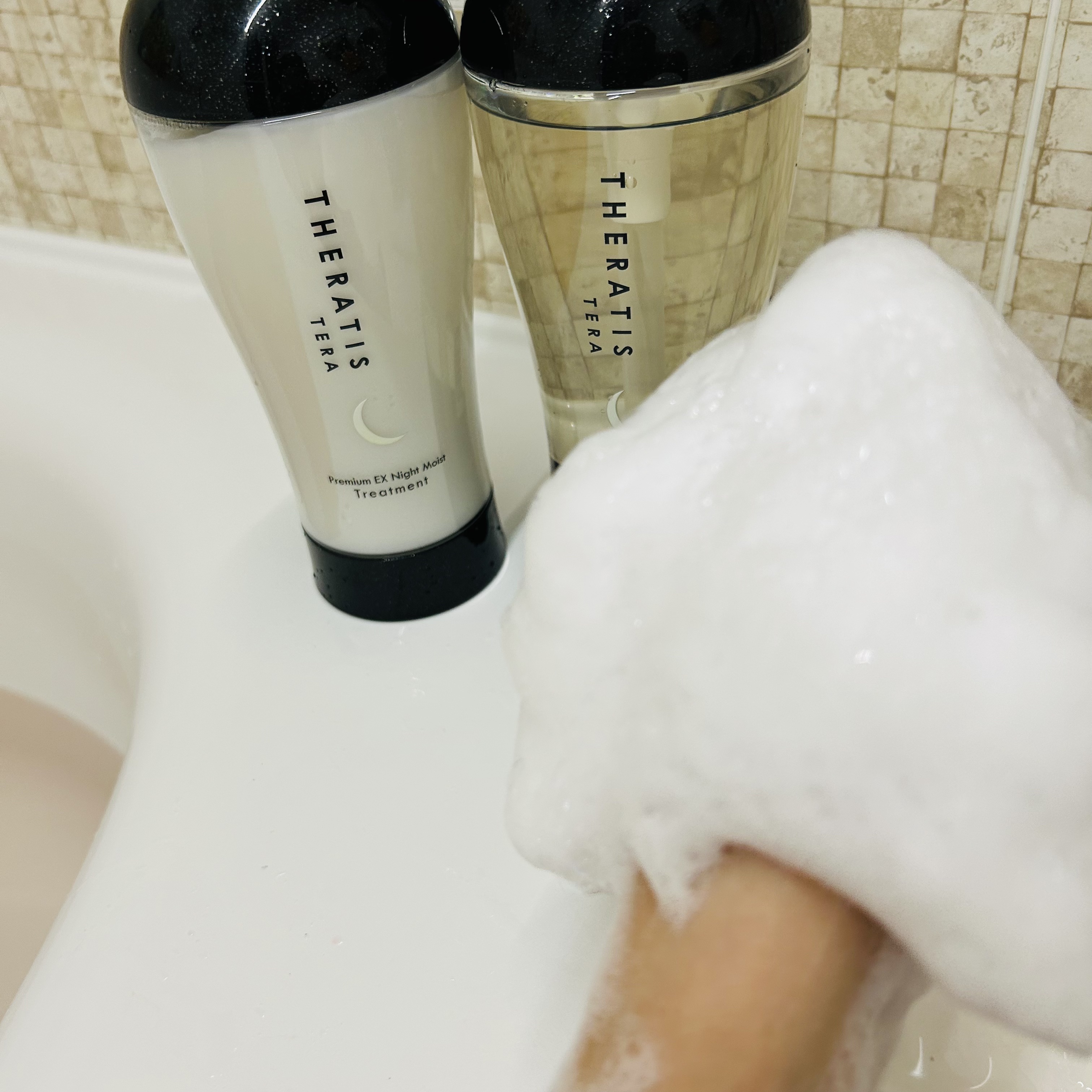 セラティス テラ プレミアム EX ナイト モイスト シャンプー/ヘアトリートメント/THERATIS/市販シャンプーを使ったクチコミ（3枚目）