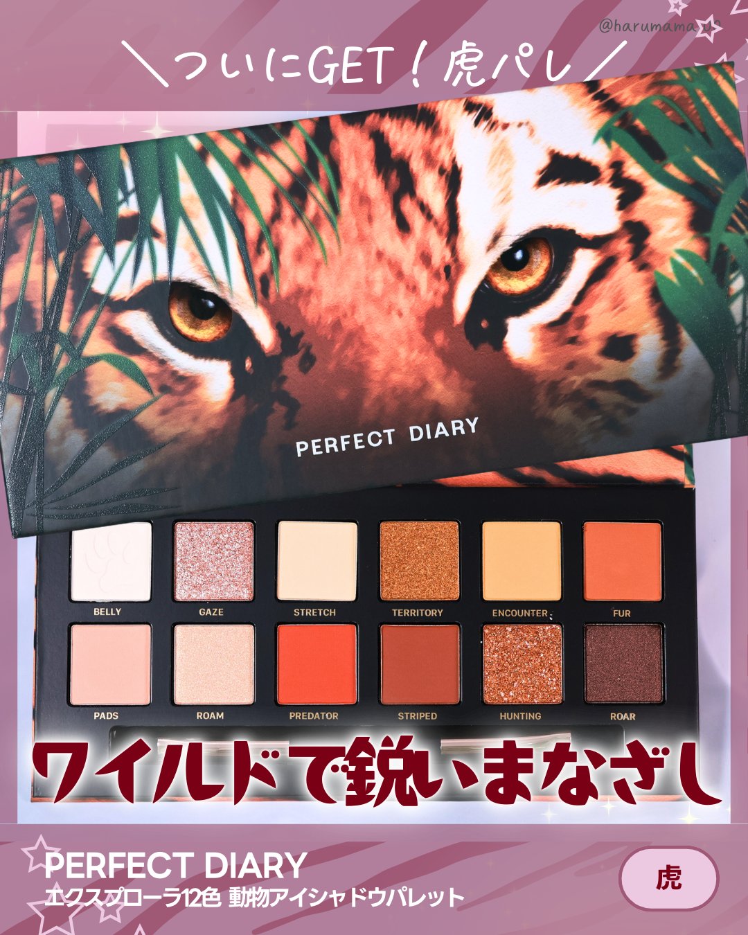 エクスプローラ12色 動物アイシャドウパレット/PERFECT DIARY/アイシャドウパレットを使ったクチコミ（1枚目）