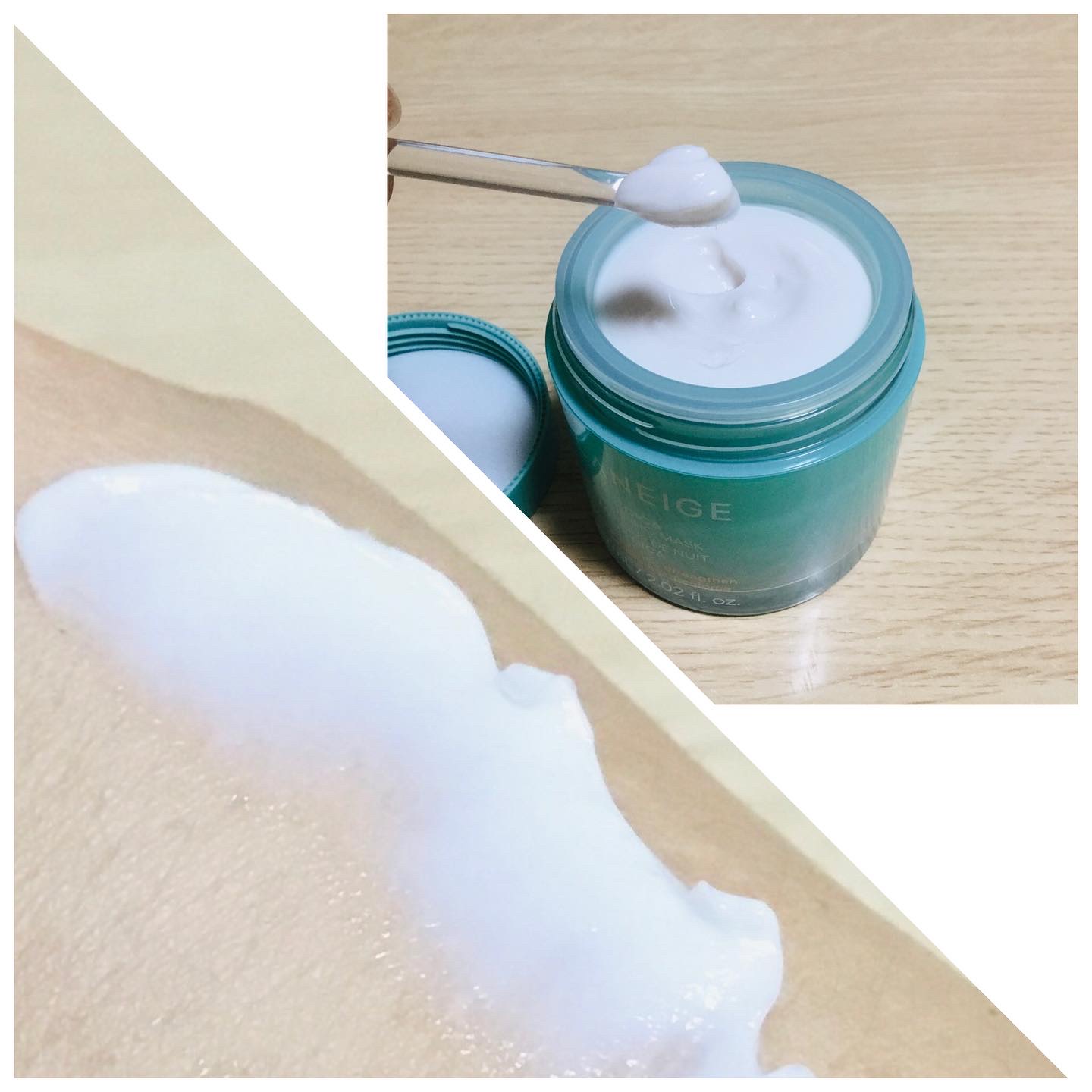 シカスリーピングマスク N/LANEIGE/フェイスクリームを使ったクチコミ（2枚目）