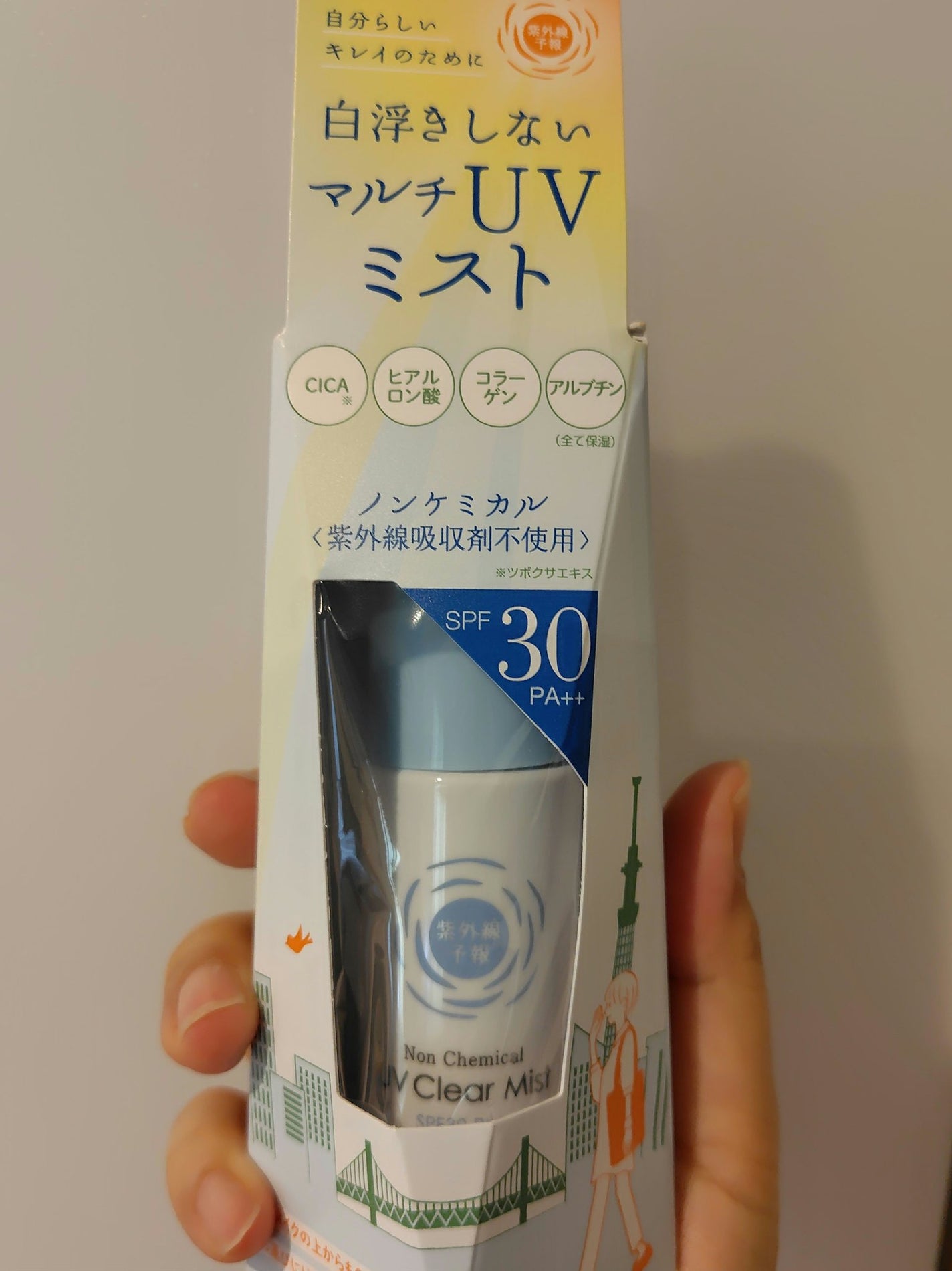 紫外線予報 ノンケミカル UVクリアミストM/紫外線予報/日焼け止めミスト・スプレーを使ったクチコミ(1枚目)