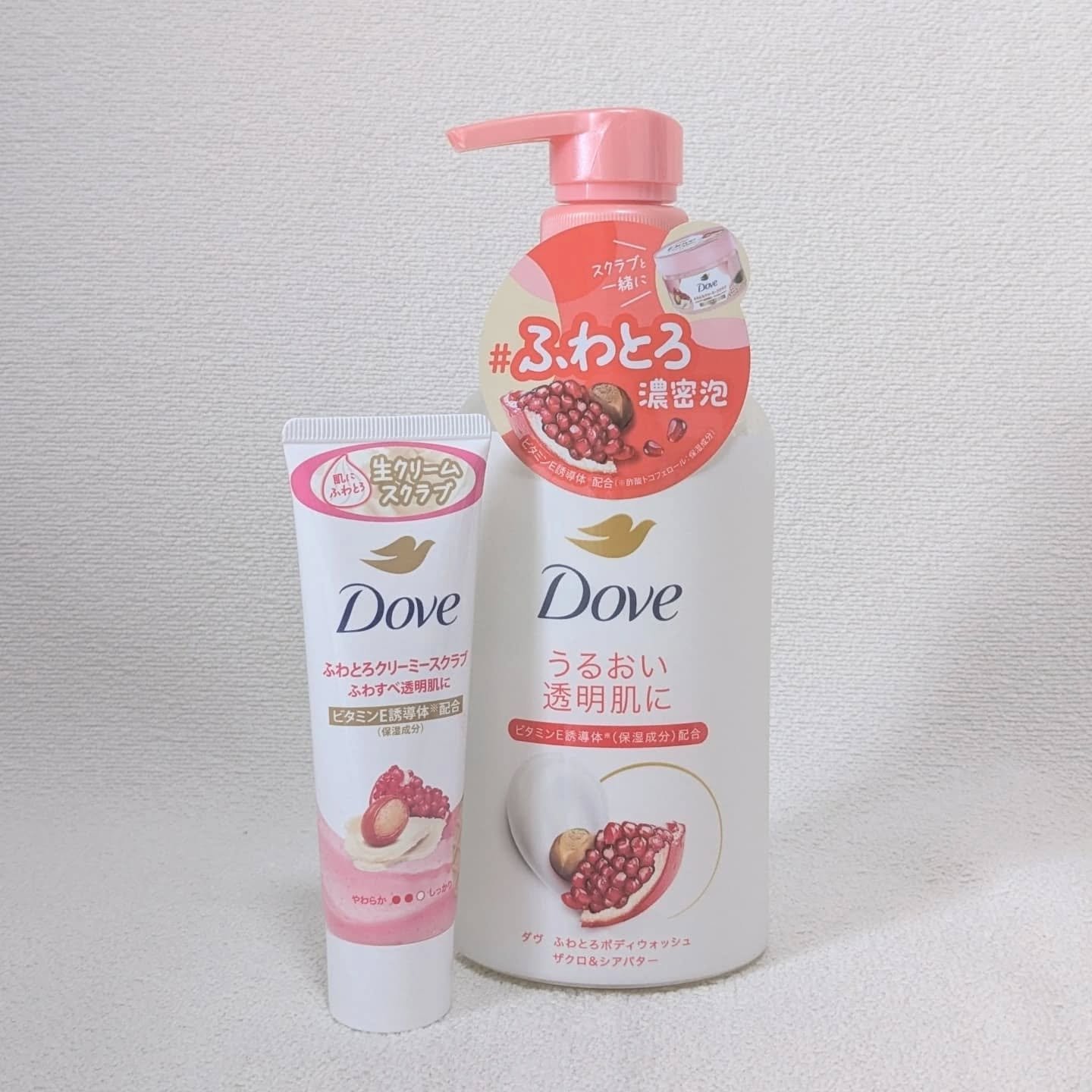 ダヴ ふわとろクリーミースクラブ ザクロ＆シアバター/ダヴ/ボディスクラブを使ったクチコミ（2枚目）