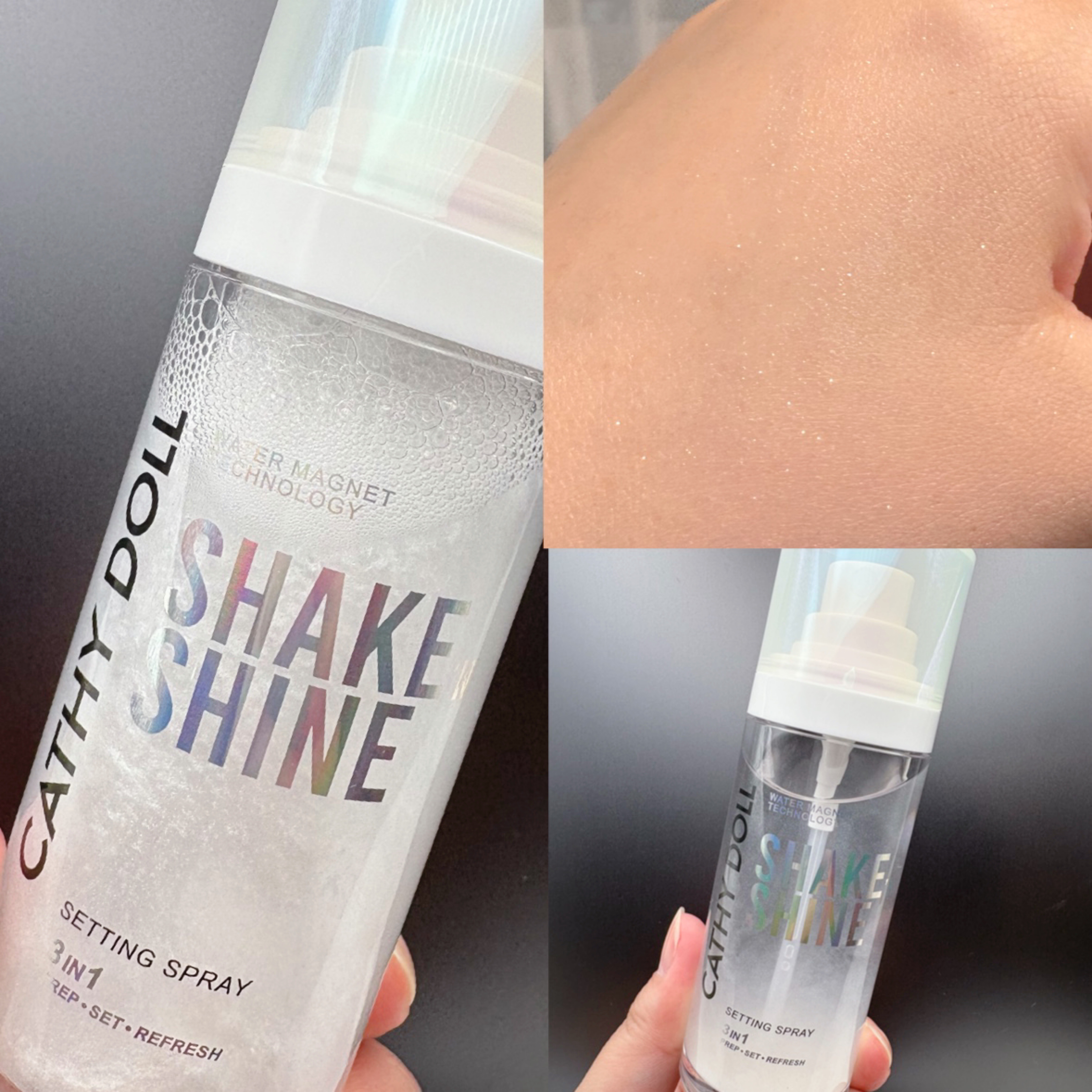 シェイクシャインセッティングスプレー/CathyDoll/フィックスミストを使ったクチコミ（2枚目）