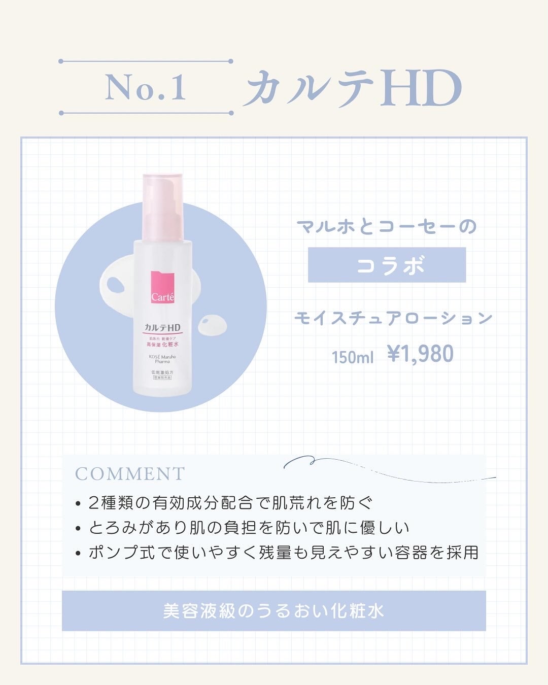 モイスチュア ローション/カルテHD/化粧水を使ったクチコミ(3枚目)