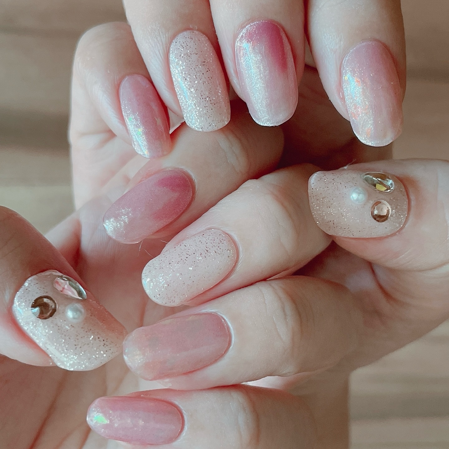 セミキュアジェルネイル（ハンド）/ohora/ネイルシールを使ったクチコミ（2枚目）