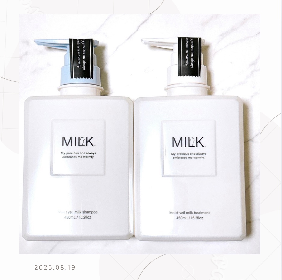 モイストヴェール シャンプー/トリートメント＜無香料＞ シャンプー450mL/MILK./市販シャンプーを使ったクチコミ（1枚目）