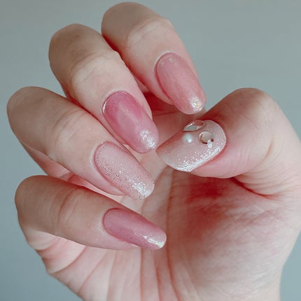 セミキュアジェルネイル(ハンド)/ohora/ネイルシールを使ったクチコミ(4枚目)