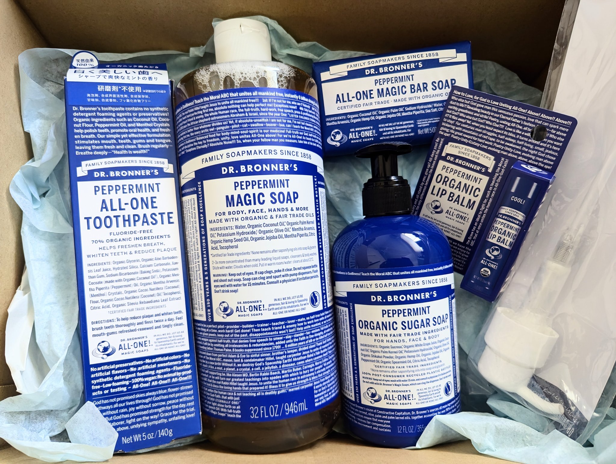 マジックソープ ペパーミント 946ml/ドクターブロナー/ボディソープを使ったクチコミ（1枚目）