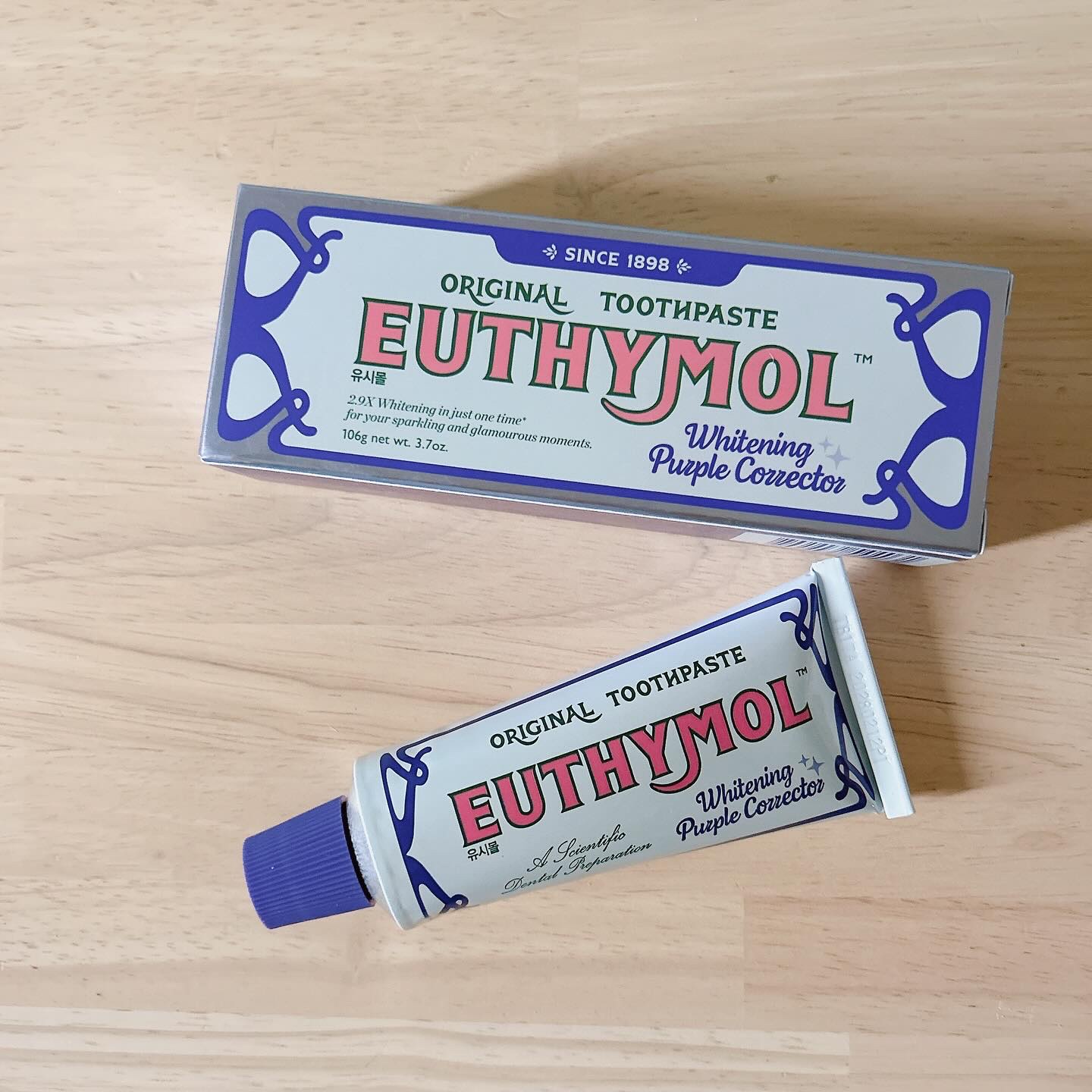 ホワイトパープル歯みがき ピーチフローラルミントの香り/EUTHYMOL/歯磨き粉を使ったクチコミ（1枚目）