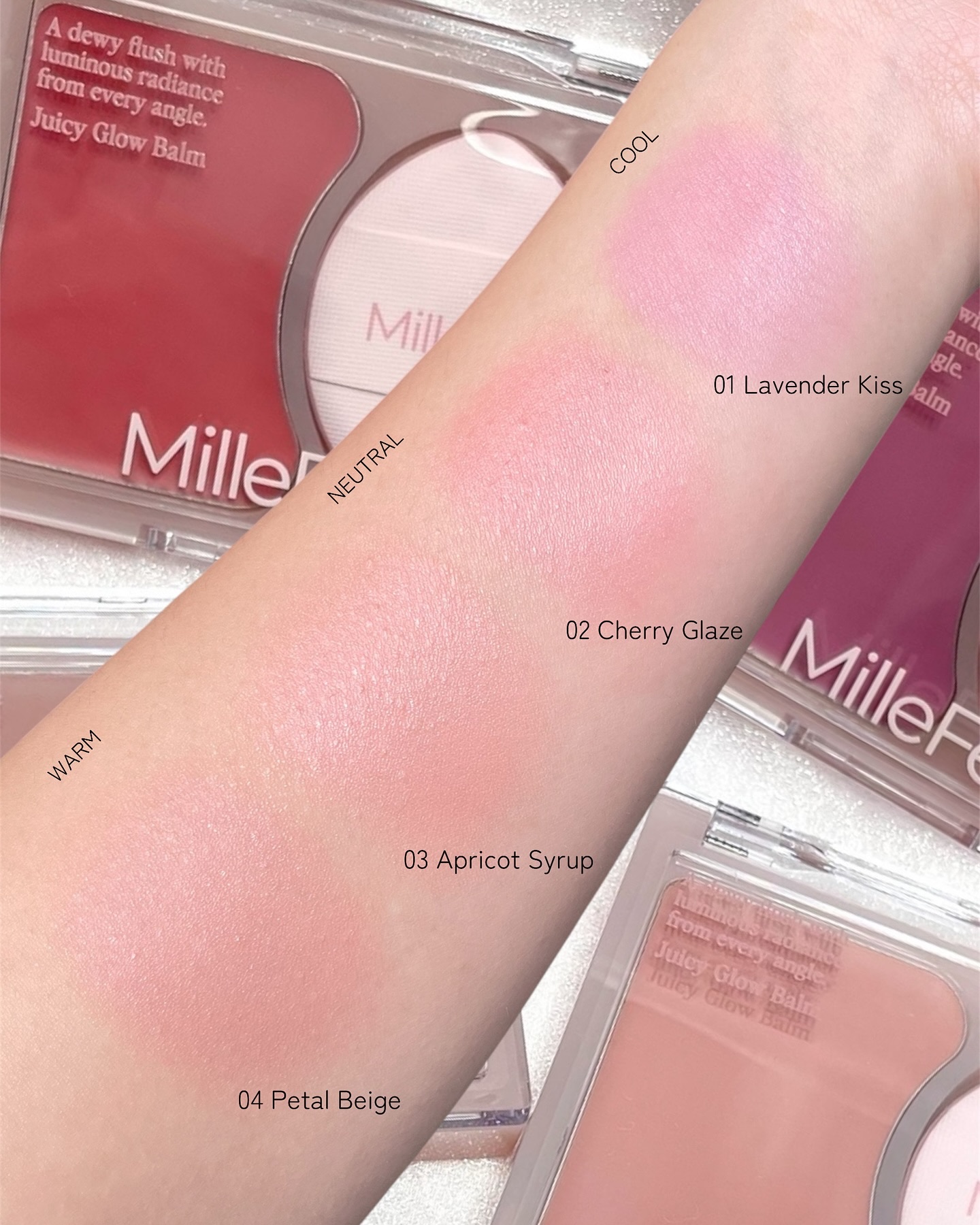 ジューシーグロウバーム/MilleFée/ジェル・クリームチークを使ったクチコミ（3枚目）