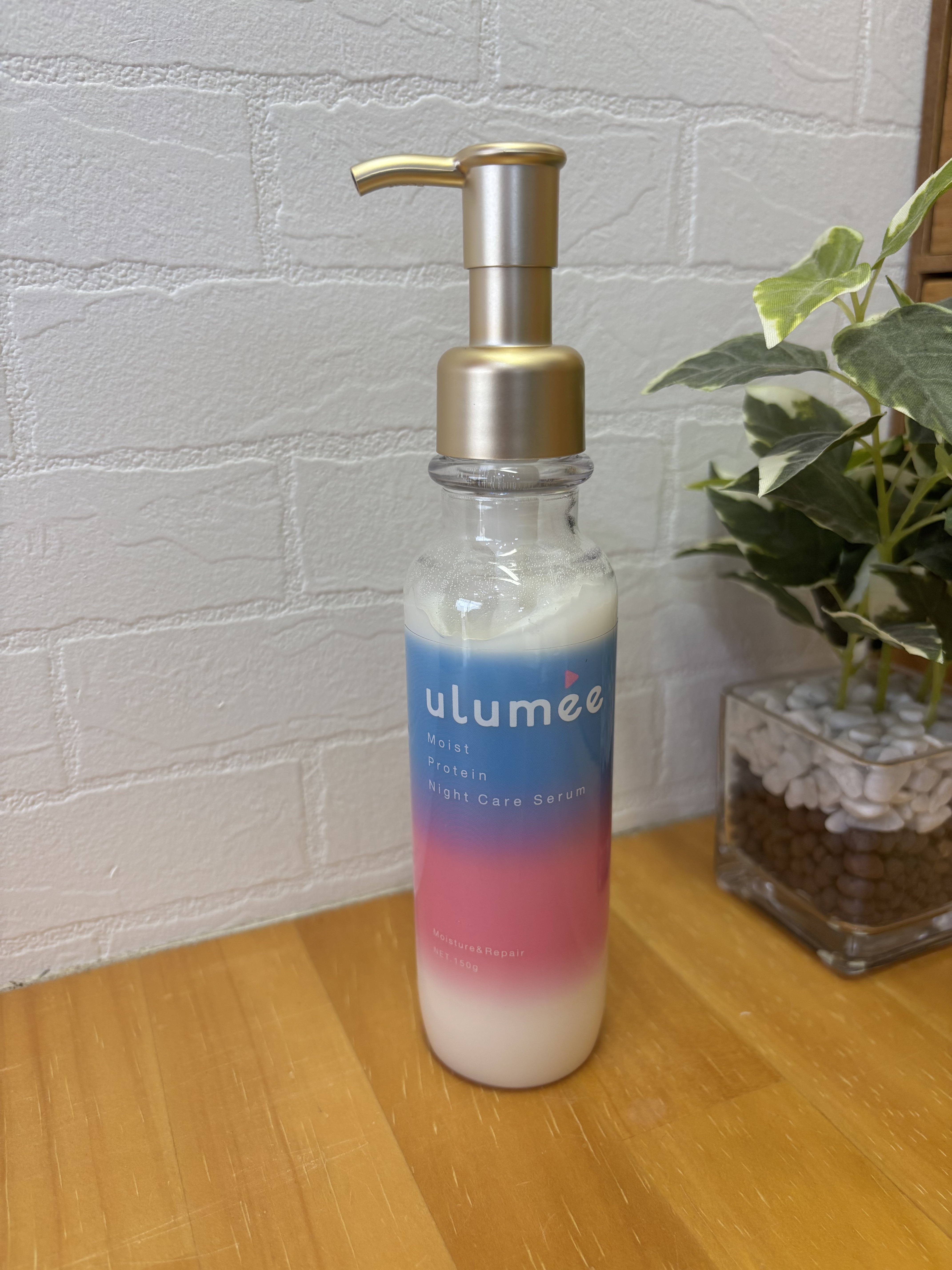 モイストプロテイン ナイトケアセラム/ulumee/アウトバストリートメントを使ったクチコミ（1枚目）