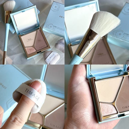ハイライトシェーディングパレット ミニセット/TIMAGE/パウダーハイライトを使ったクチコミ(6枚目)