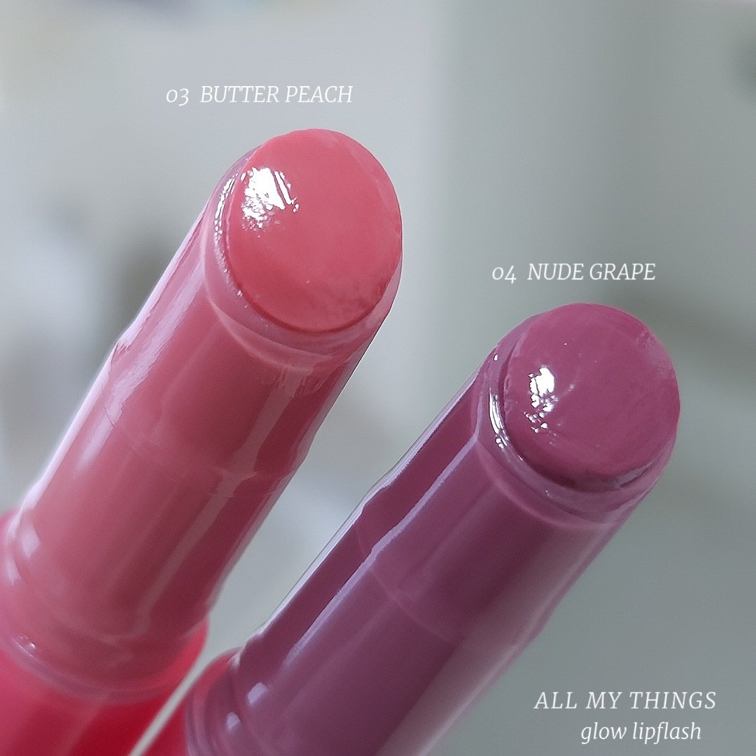 グローリップフラッシュ 02 デイライト/all my things/口紅を使ったクチコミ（3枚目）