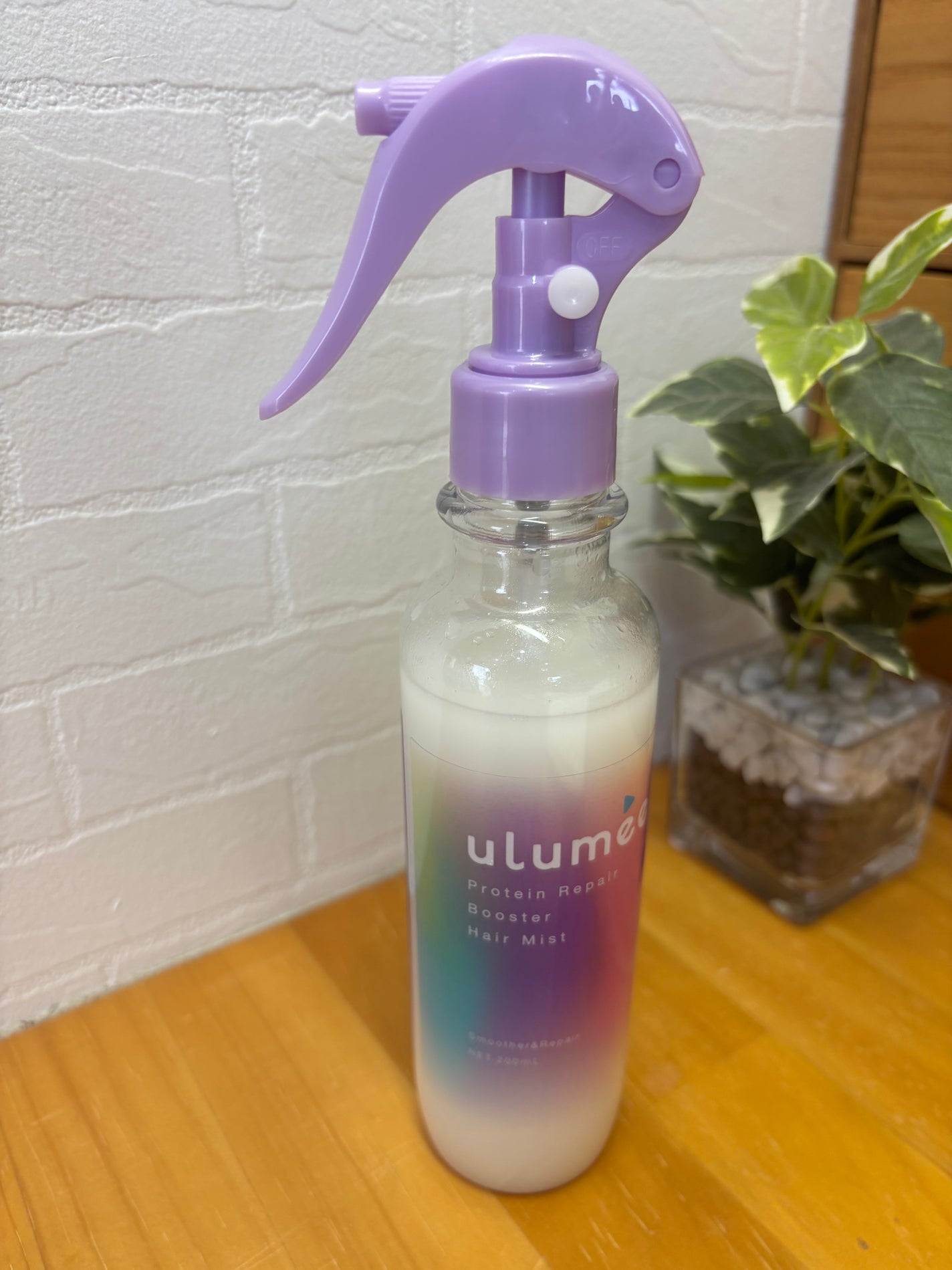 ウルミー プロテインリペアブースターヘアミスト ピーチ&ミュゲローズの香り/ulumee/ヘアミストを使ったクチコミ(1枚目)