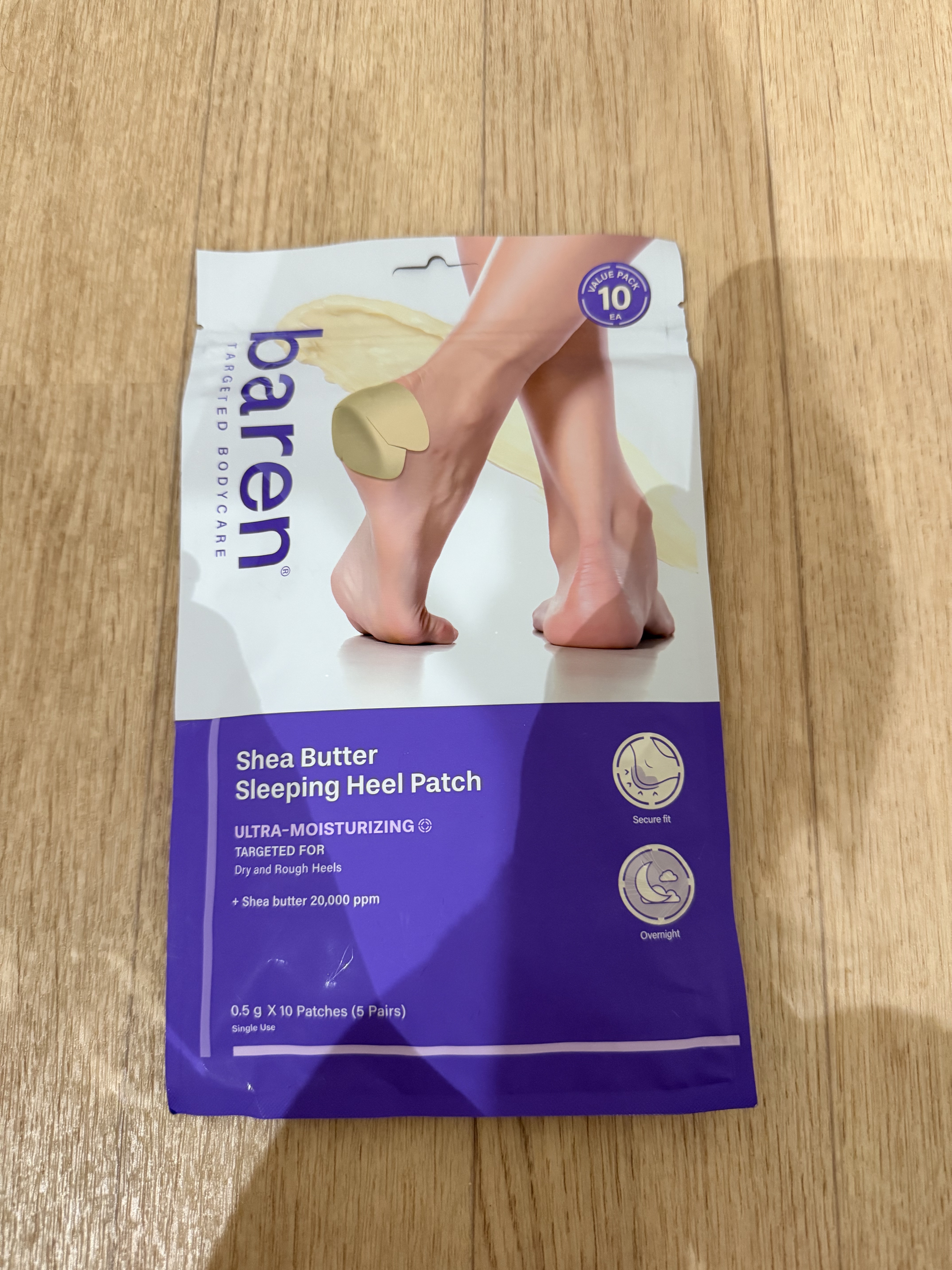 シアバター スリーピング ヒール パッチ/BAREN/レッグ・フットケアを使ったクチコミ（1枚目）
