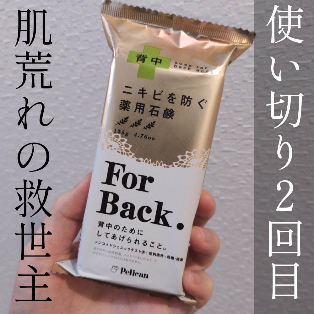 ニキビを防ぐ薬用石鹸 ForBack/ペリカン石鹸/ボディ石鹸を使ったクチコミ（1枚目）