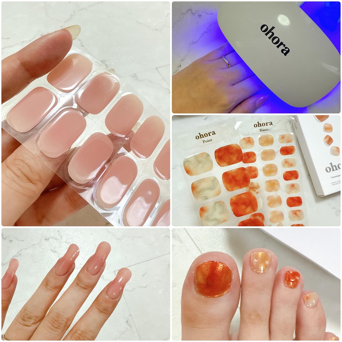 セミキュアジェルネイル（ハンド） ND-173 N Milk Rose (Blooming Collection)/ohora/ネイルシールを使ったクチコミ（2枚目）