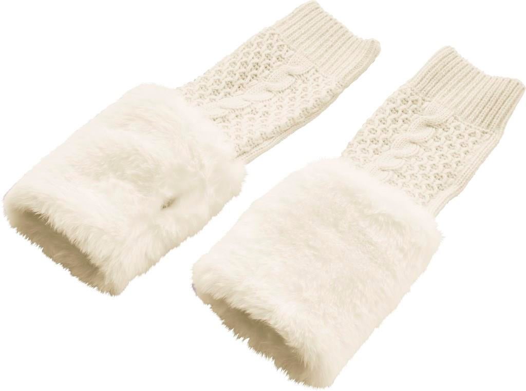 エコファーアームニットカバー アイボリー