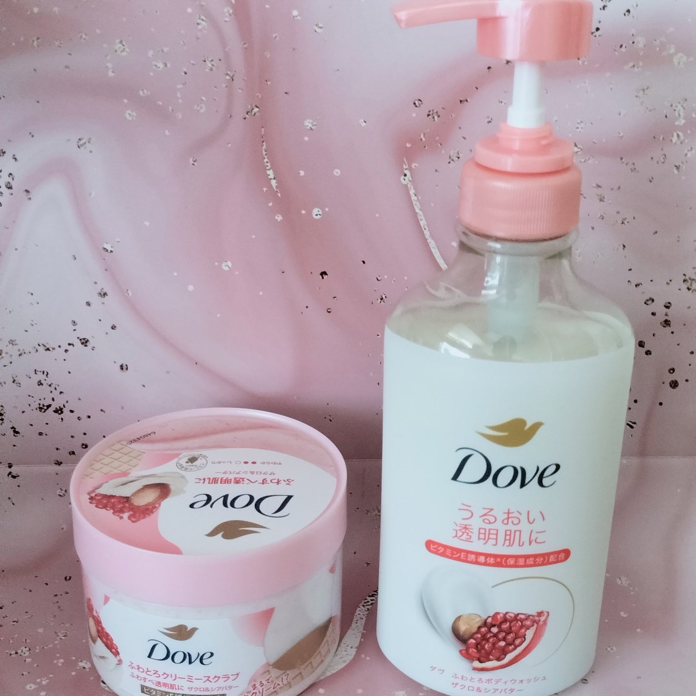 ダヴ ふわとろクリーミースクラブ ザクロ&シアバター/ダヴ/ボディスクラブを使ったクチコミ(1枚目)