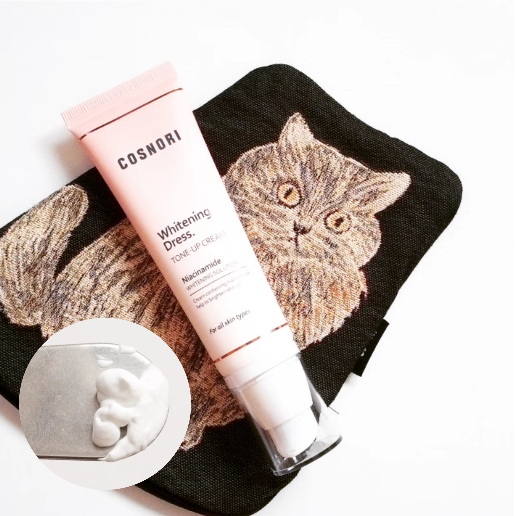 ホワイトニングドレストーンアップクリーム/COSNORI/化粧下地を使ったクチコミ（2枚目）