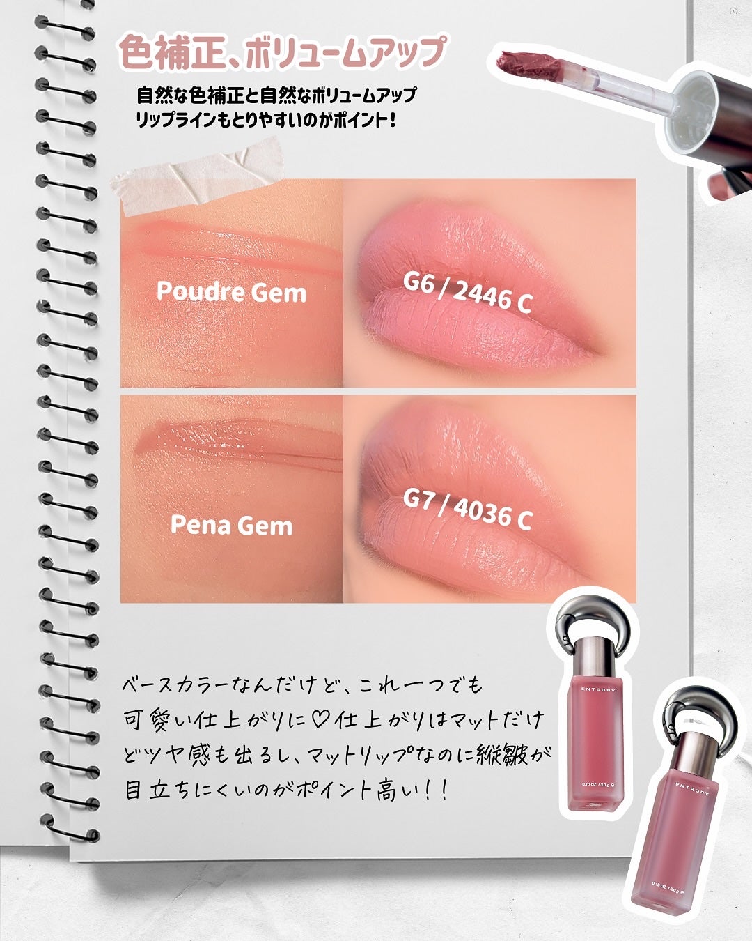 エントロピー チャームティント ベースブラリー/ENTROPY/リップティントを使ったクチコミ(3枚目)