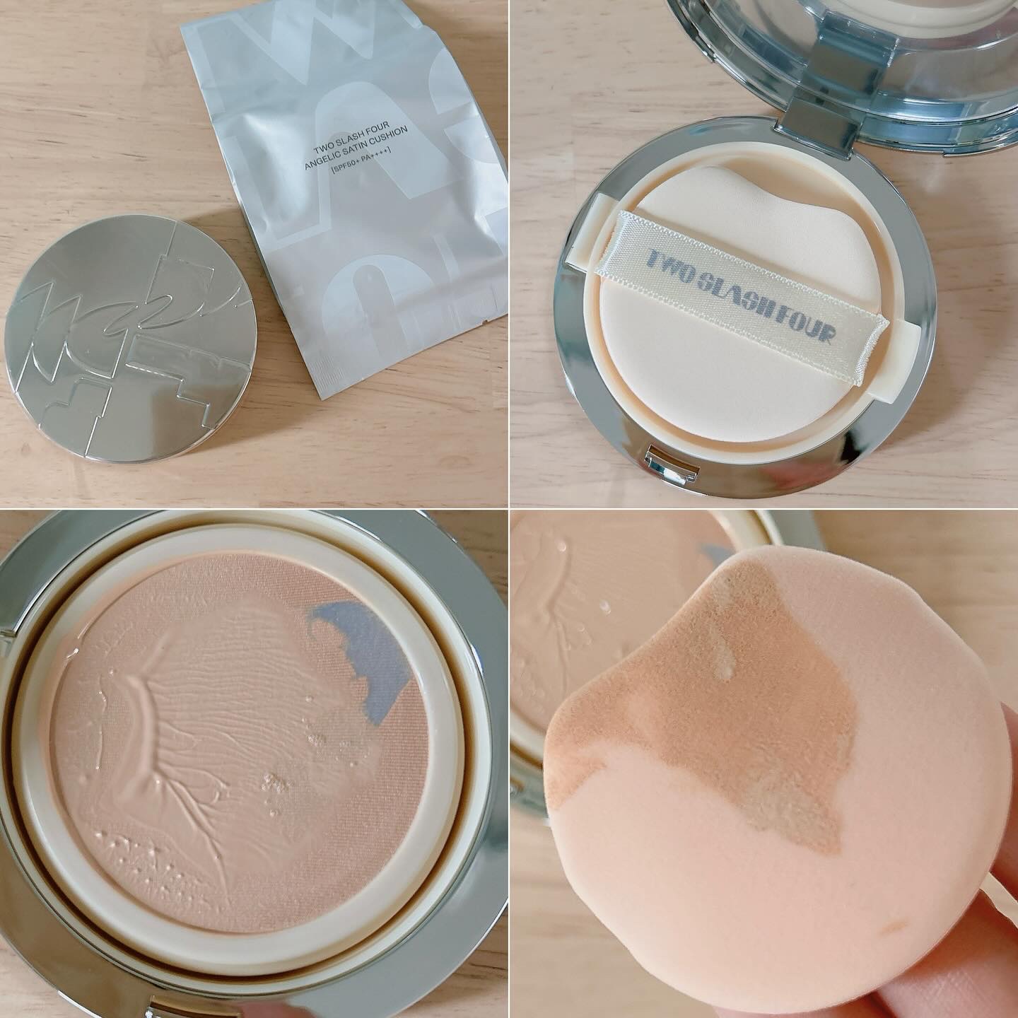 エンジェリックサテンクッション/TWO SLASH FOUR/クッションファンデーションを使ったクチコミ（2枚目）
