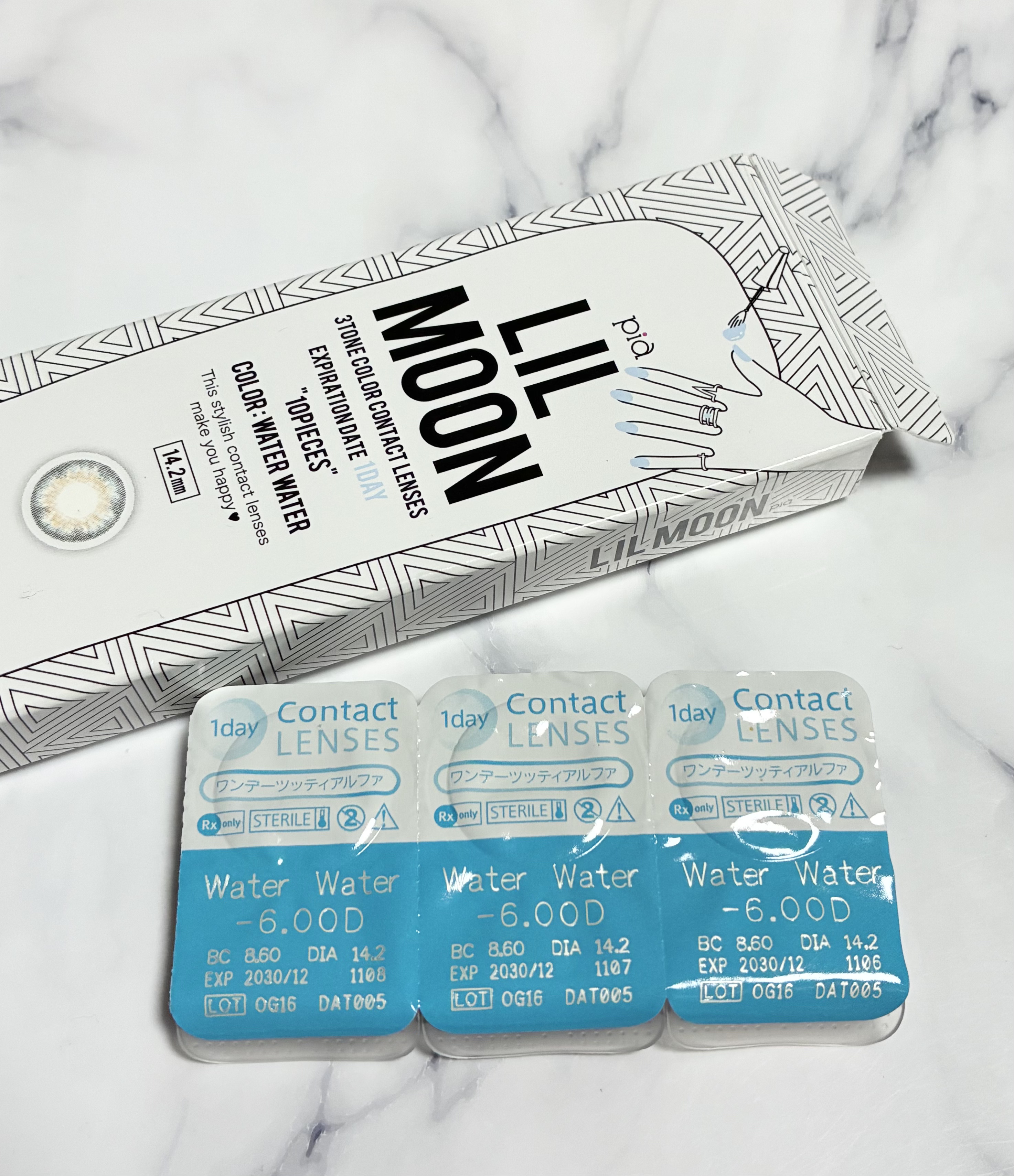 LIL MOON 1day ウォーターウォーター/LILMOON/ワンデー（１DAY）カラコンを使ったクチコミ（1枚目）