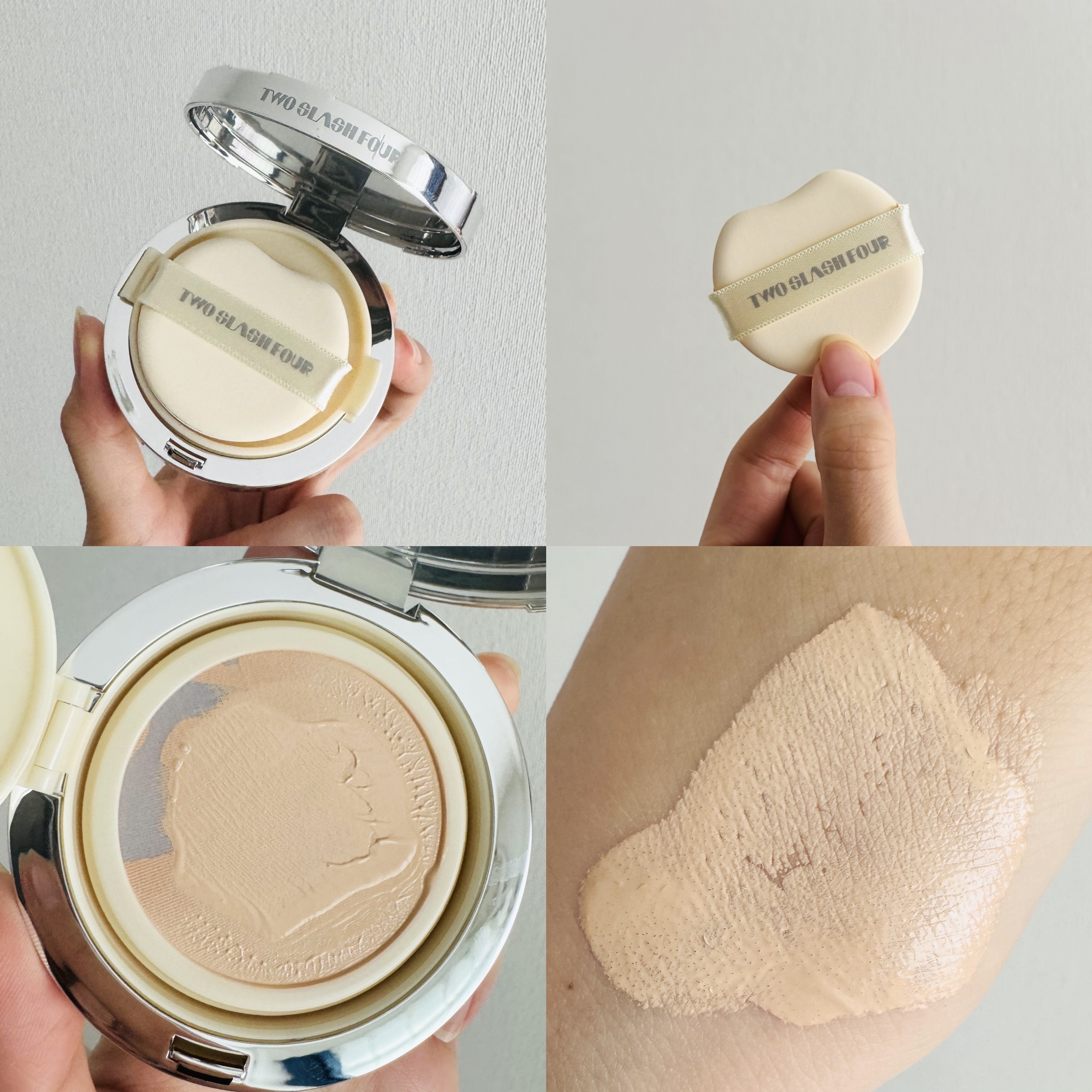 エンジェリックサテンクッション/TWO SLASH FOUR/クッションファンデーションを使ったクチコミ（2枚目）