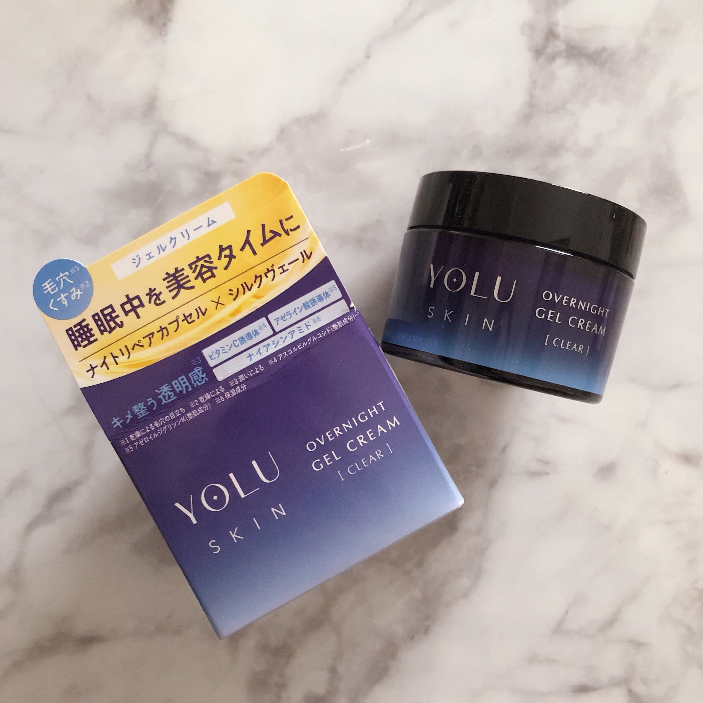 ヨル スキン オーバーナイトジェルクリーム クリア/YOLU/フェイスクリームを使ったクチコミ（1枚目）