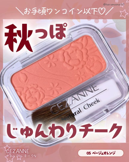 ナチュラル チークN/CEZANNE/パウダーチークを使ったクチコミ(1枚目)