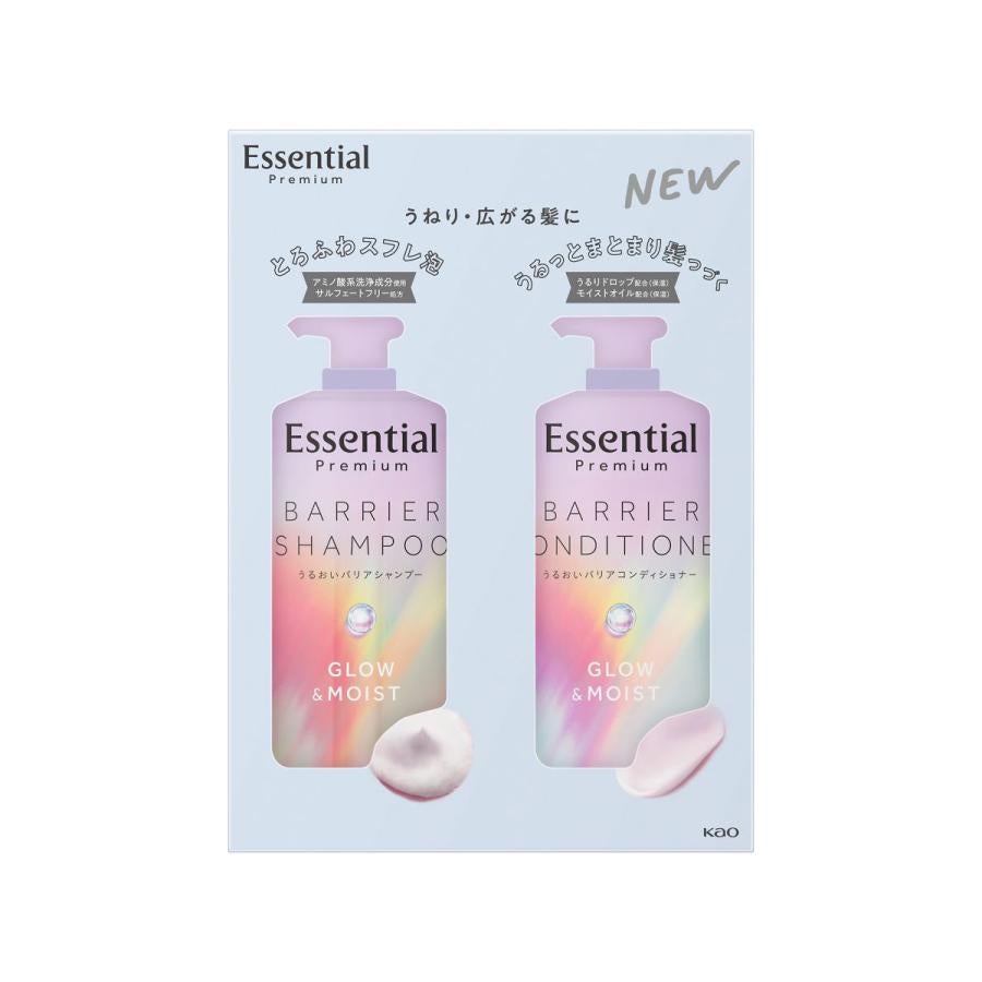 エッセンシャル プレミアム うるおいバリアシャンプー/コンディショナー グロウ&モイスト ポンプセット