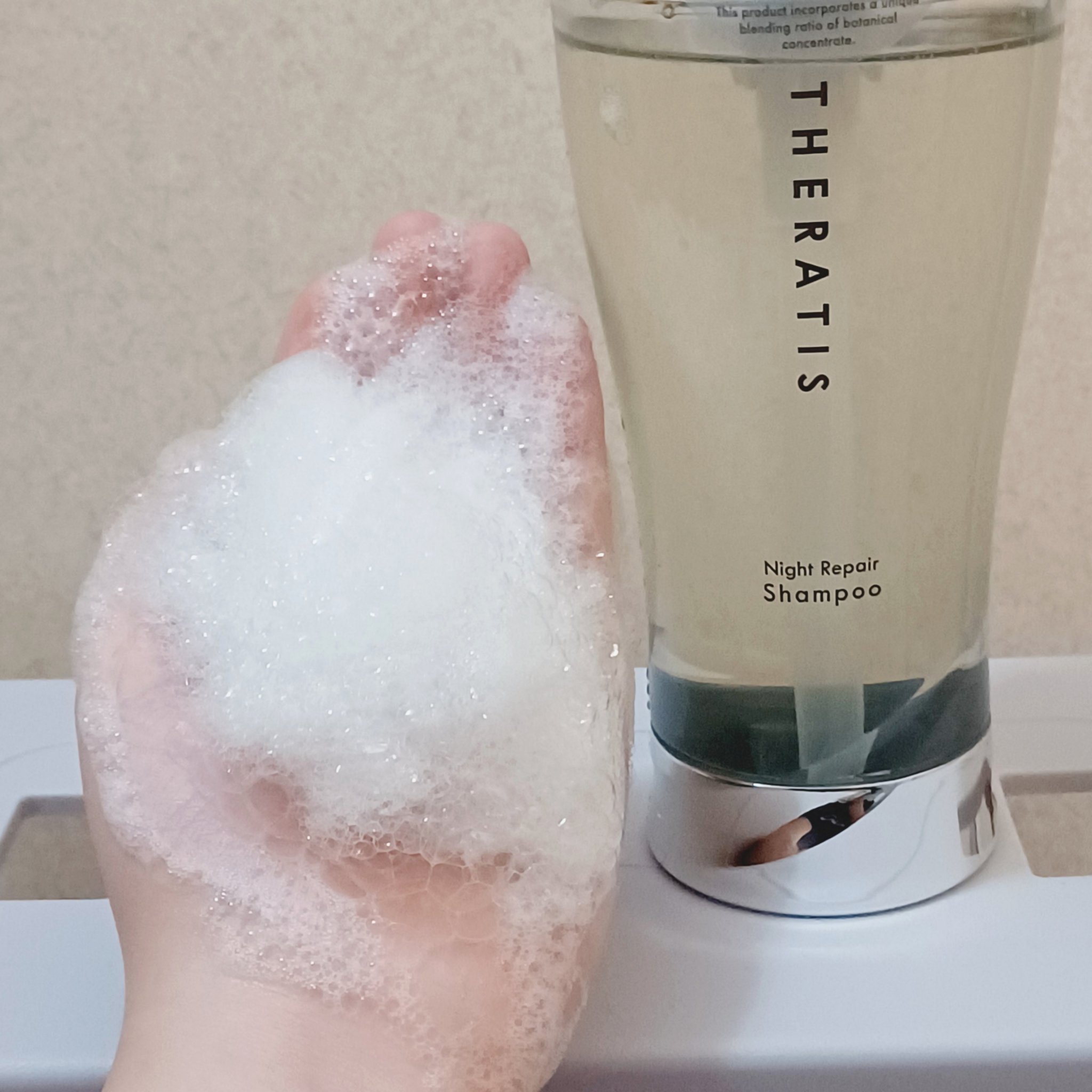 ナイトリペア シャンプー/ヘアトリートメント/THERATIS/シャンプー・コンディショナーを使ったクチコミ（3枚目）