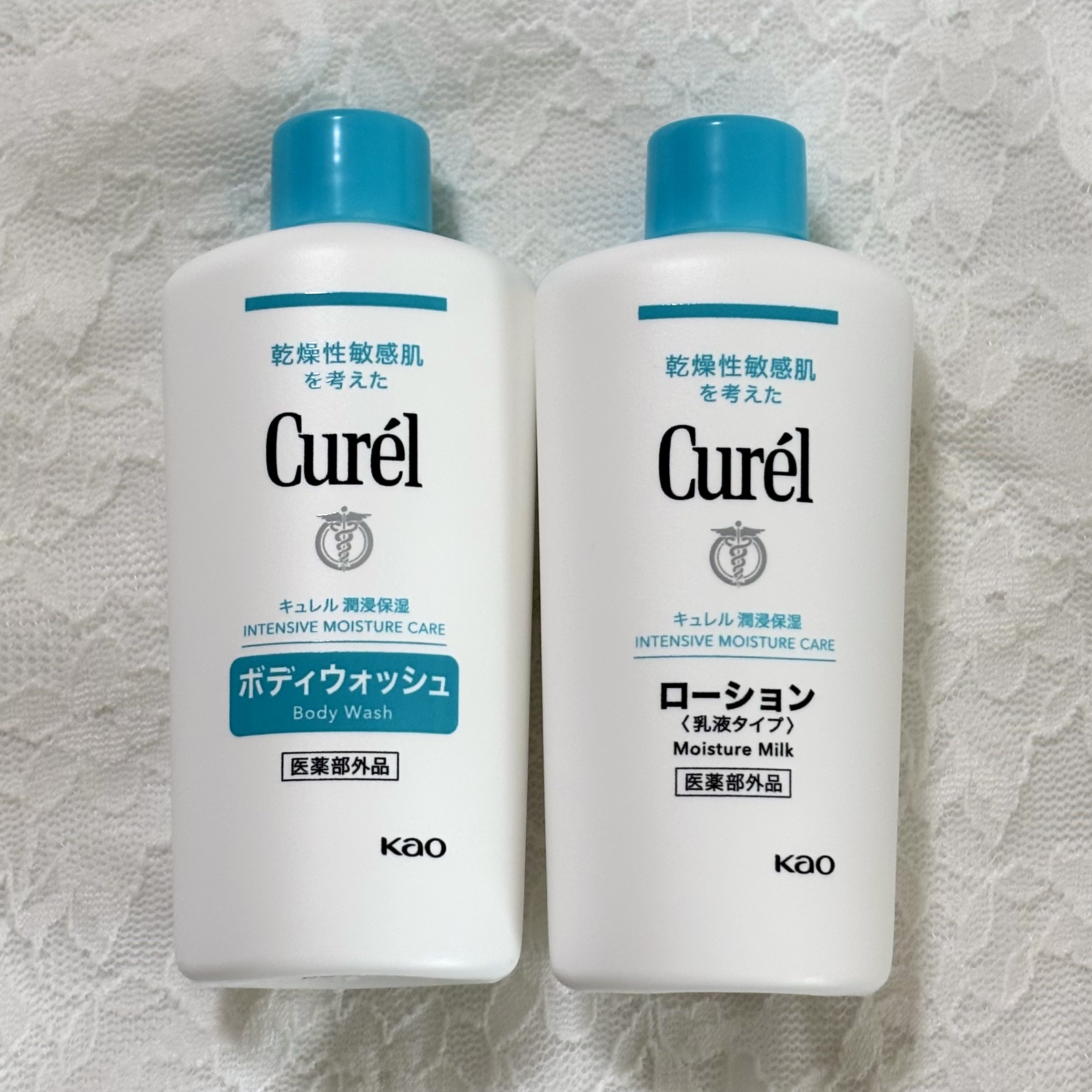 ボディウォッシュ ミニセット（ボディウォッシュ45ml+ローション 45ml）/キュレル/ボディソープを使ったクチコミ（1枚目）