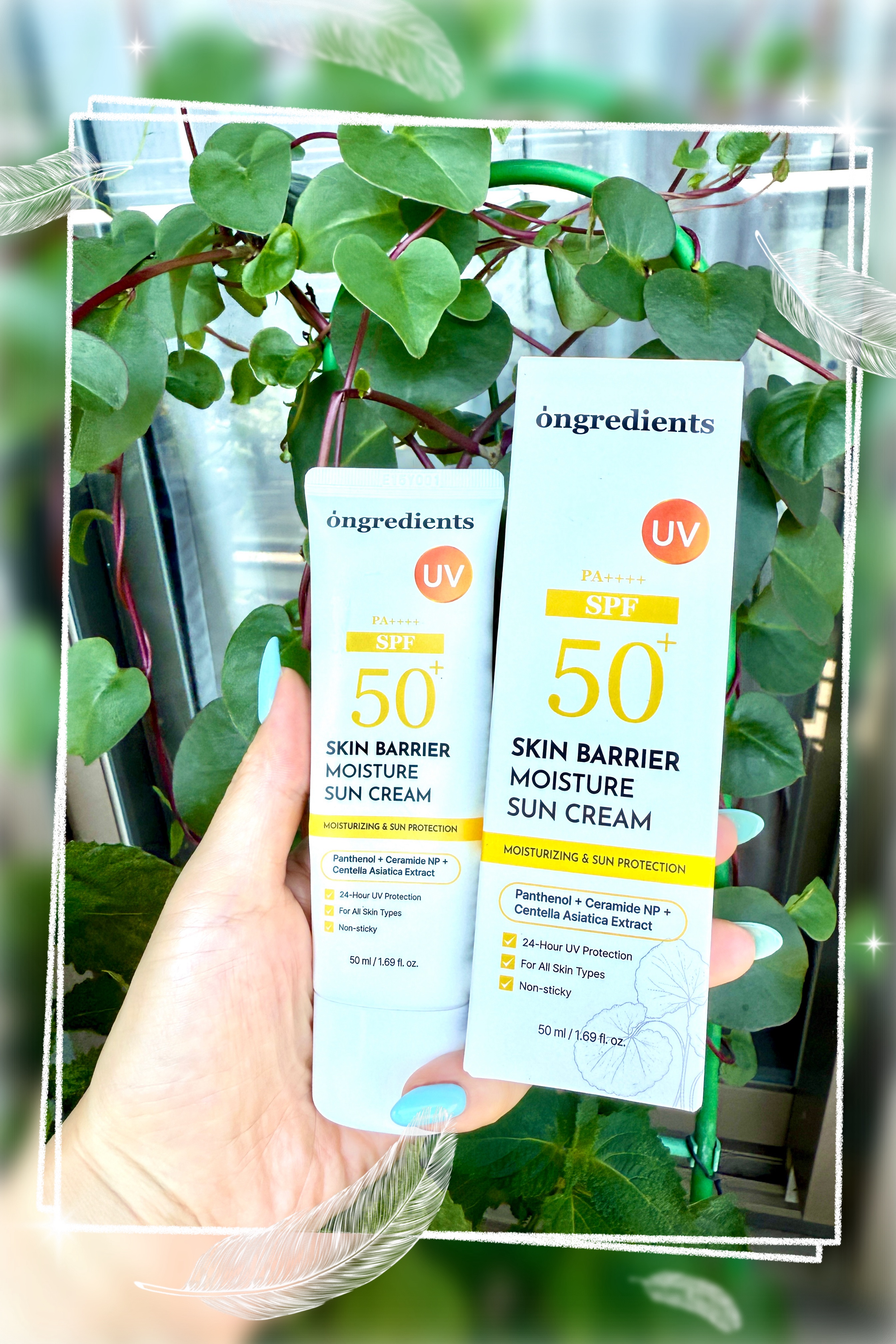 スキンバリアモイスチャーサンクリーム/Ongredients/日焼け止めクリームを使ったクチコミ（1枚目）