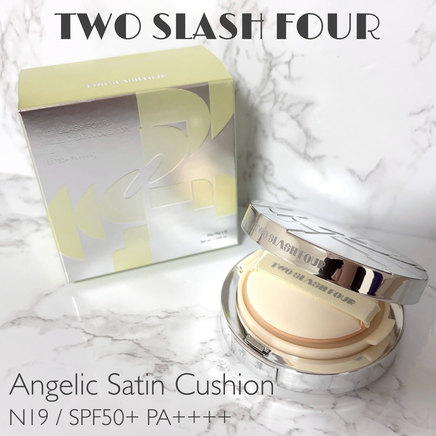 エンジェリックサテンクッション/TWO SLASH FOUR/クッションファンデーションを使ったクチコミ(1枚目)