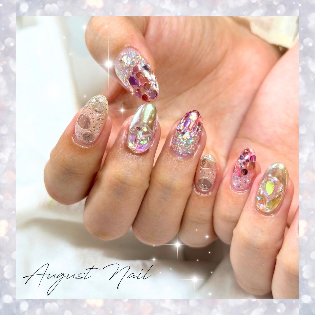 Kanna ╎フォロバ100 on LIPS 「Augustnail…⭐︎・:*+.暑くて先取り秋ネイルなんて..」(1枚目)