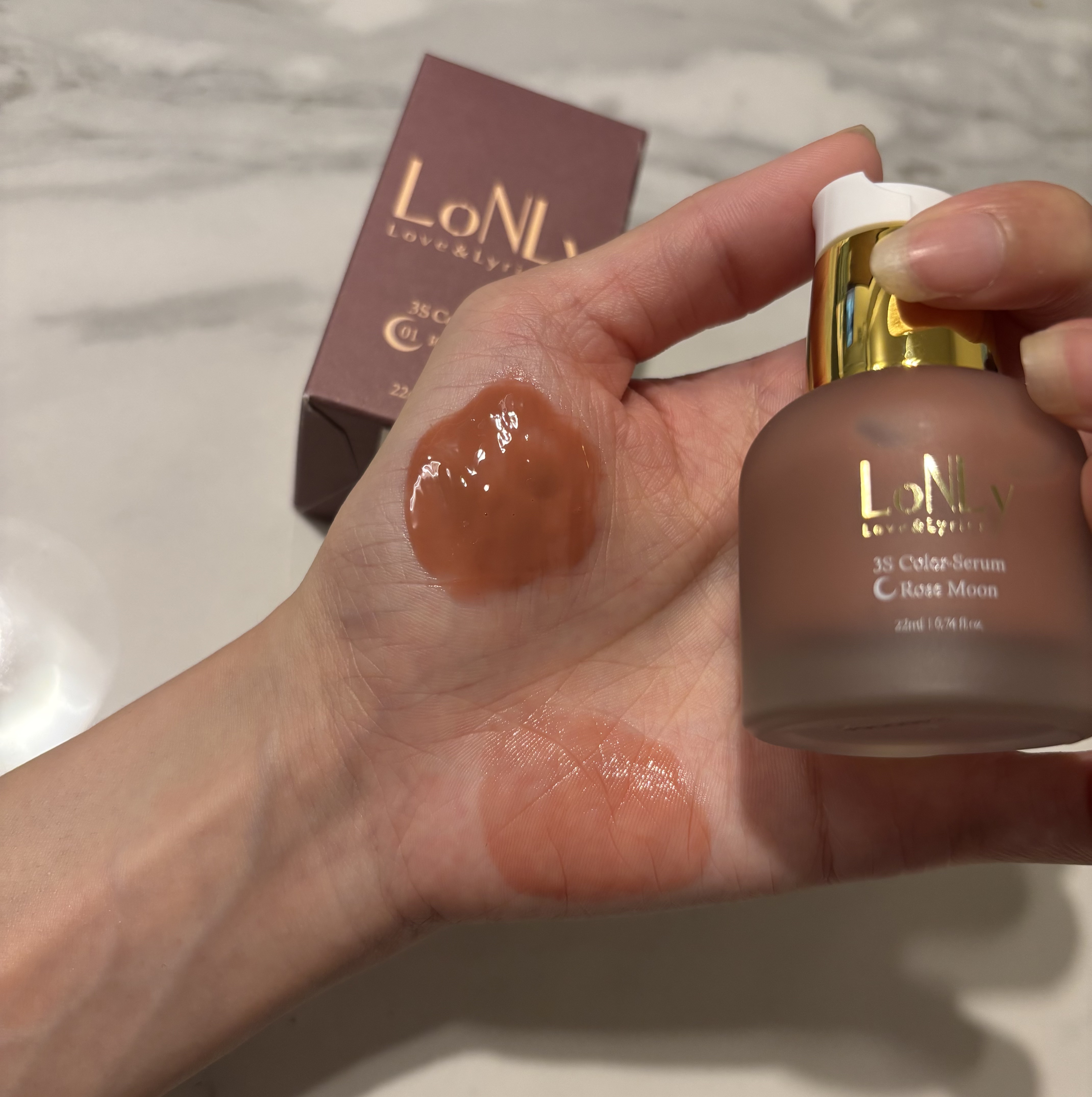3S カラーセラム 01 Rose Moon/LoNLy /リキッドチークを使ったクチコミ（2枚目）