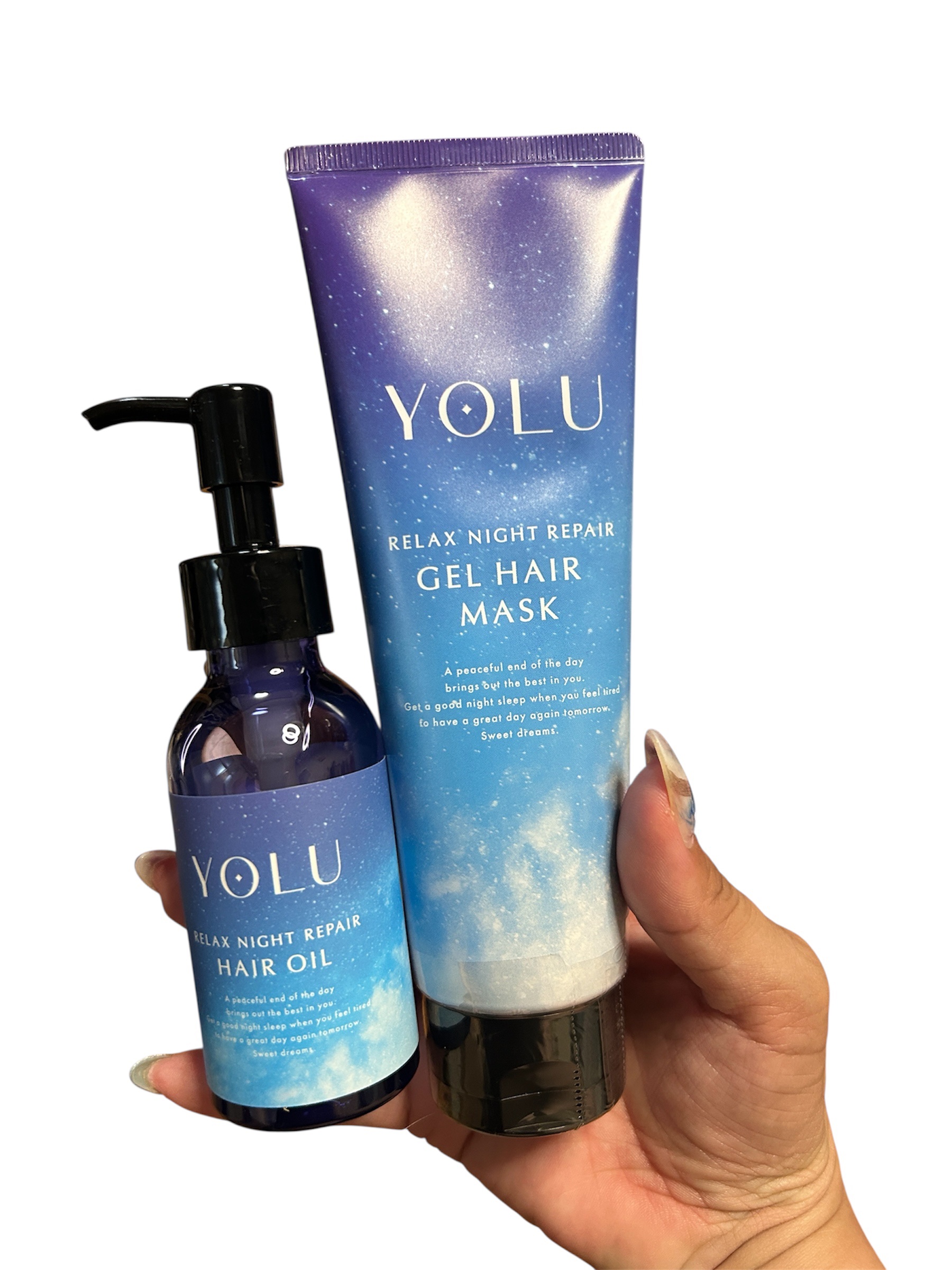 ヨル　リラックスナイトリペアヘアオイル/YOLU/ヘアオイルを使ったクチコミ（1枚目）