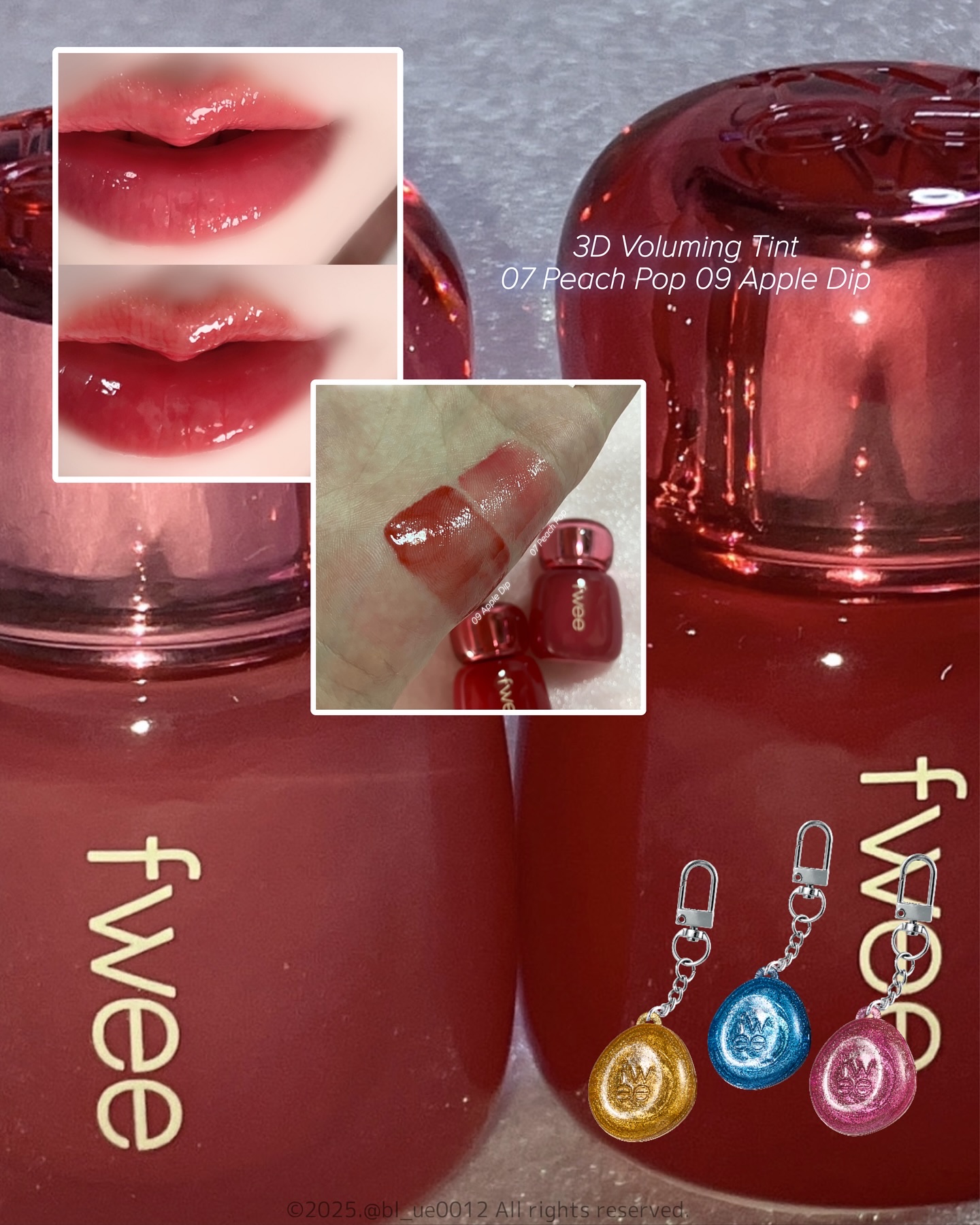 フィー 3Dボリューミングティント 07 ピーチポップ/fwee/リップティントを使ったクチコミ（3枚目）