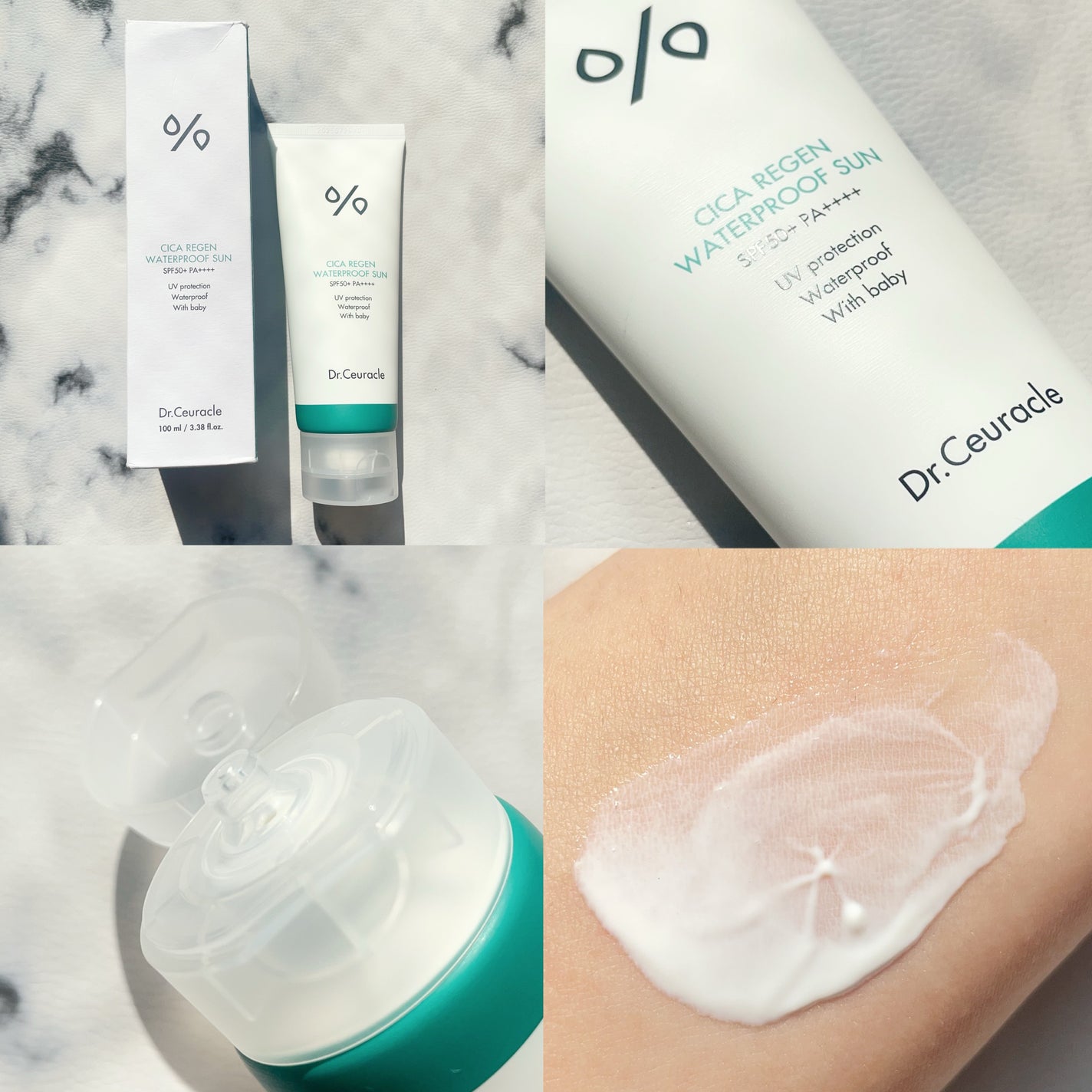 シカリジェンウォータープルーフサン/Dr.Ceuracle/日焼け止めクリームを使ったクチコミ(4枚目)
