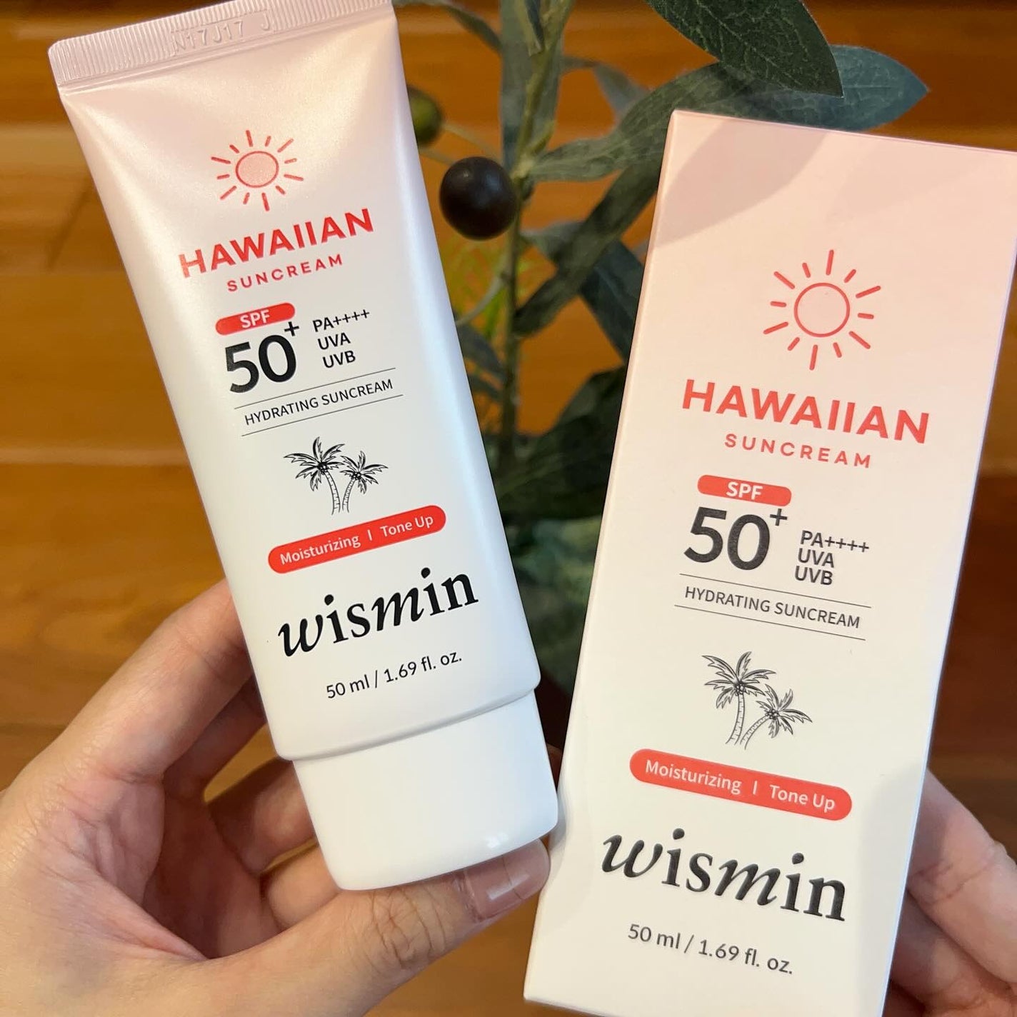 コットンフルーツウォーター ハワイアンUVプロテクトクリーム/wismin/日焼け止めクリームを使ったクチコミ(1枚目)