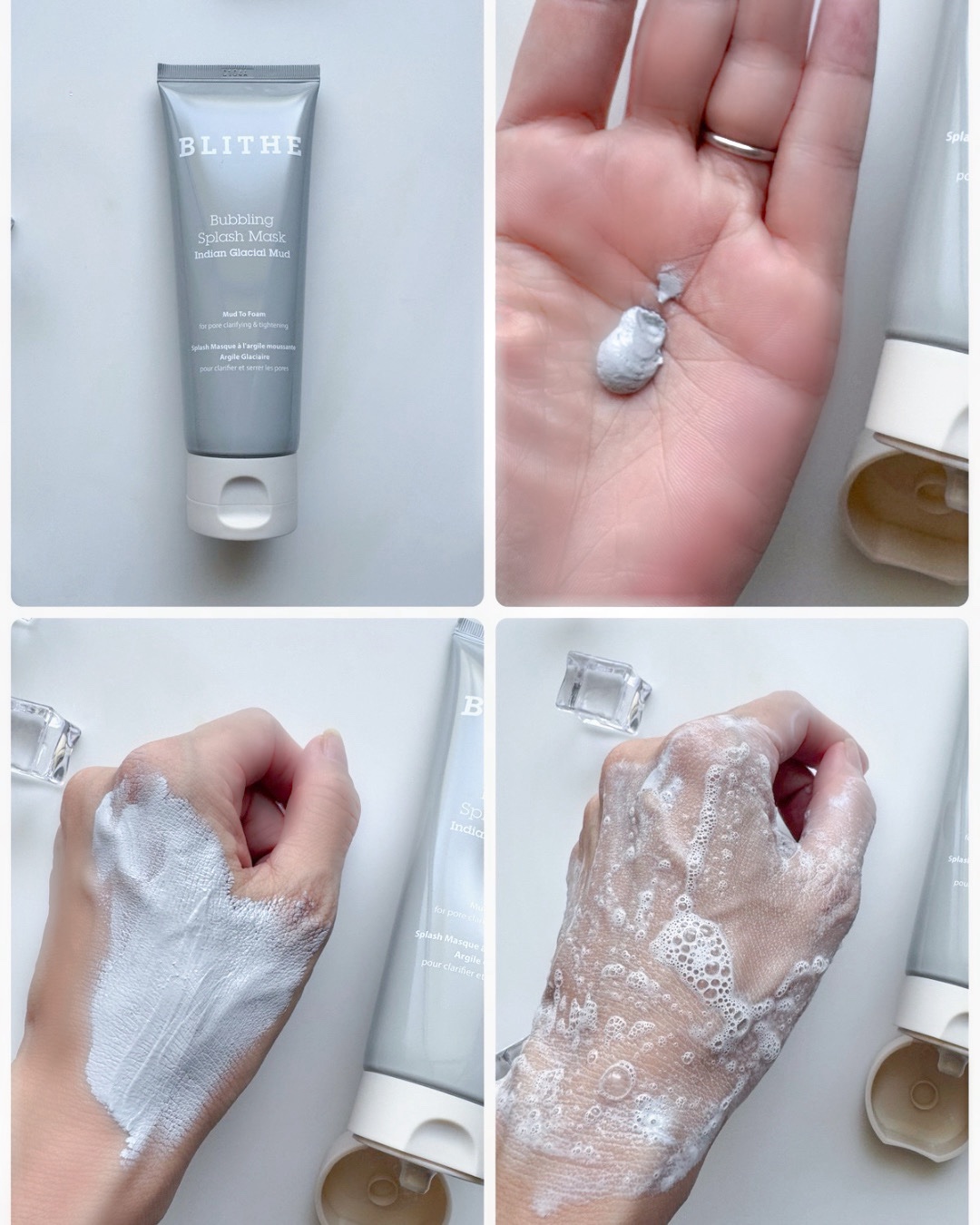 Bubbling Splash Mask Indian Glacial Mud/BLITHE/洗顔フォームを使ったクチコミ（2枚目）
