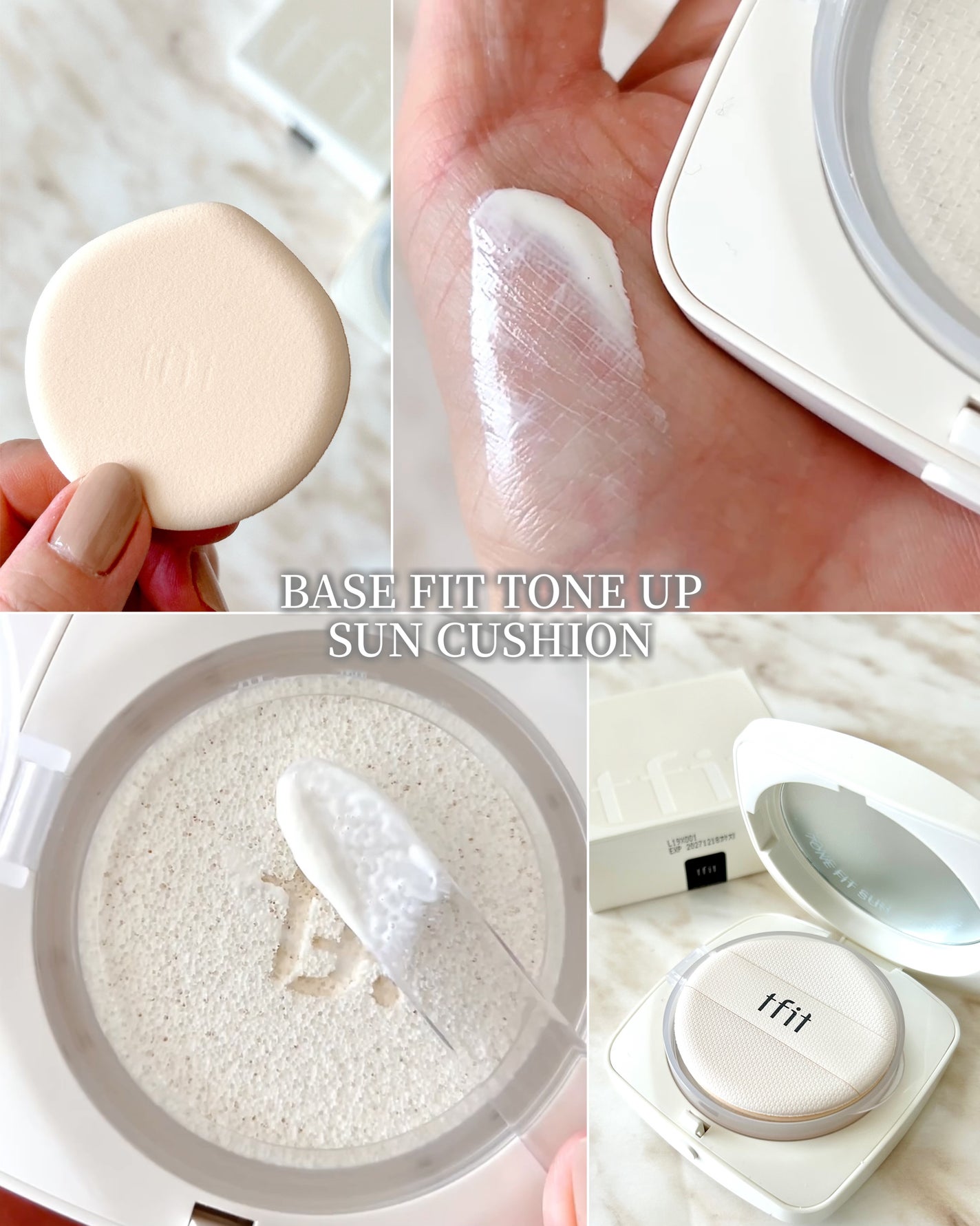 ベースフィットトーンアップサンクッション/TFIT/クッションファンデーションを使ったクチコミ(3枚目)