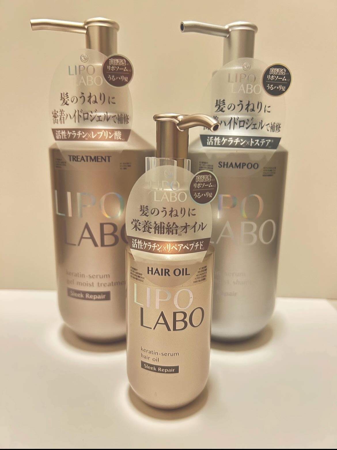 リポ ラボ ケラチンセラム ジェルモイスト シャンプー /トリートメントスリークリペア＊/LIPO　LABO/市販シャンプーを使ったクチコミ（1枚目）