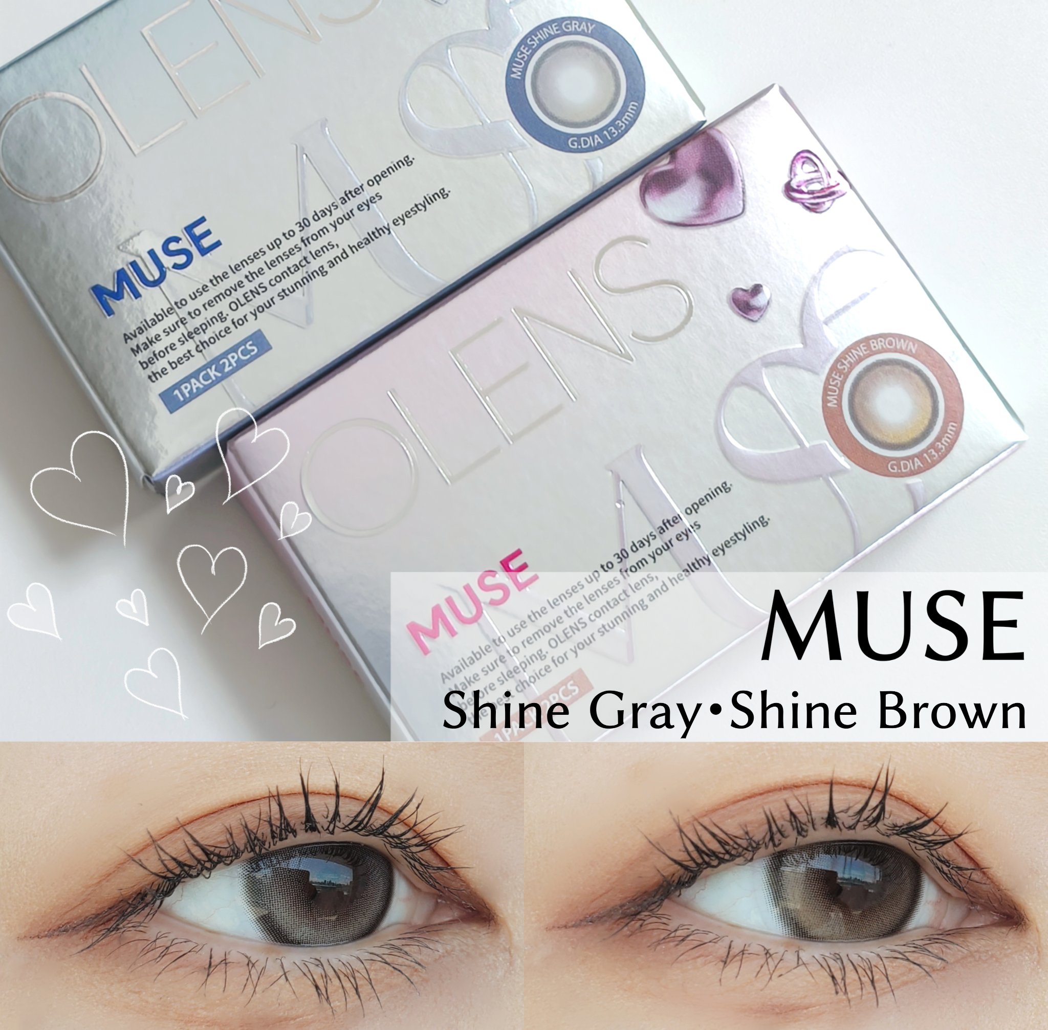 MUSE 1month/OLENS/１ヶ月（１MONTH）カラコンを使ったクチコミ（1枚目）
