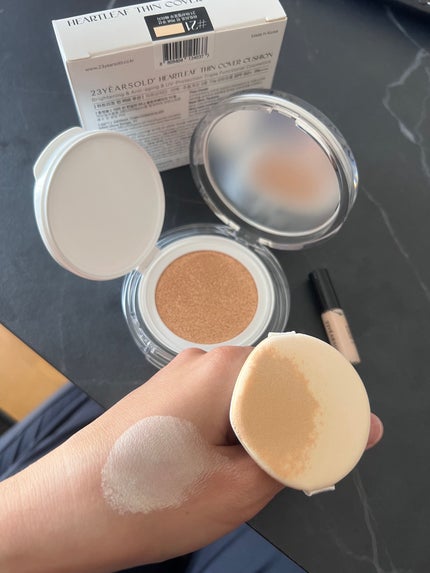 ハートリーフシーンカバークッション/23years old/クッションファンデーションを使ったクチコミ(2枚目)