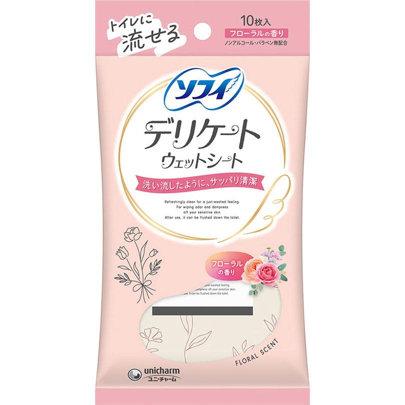 ソフィ デリケートウェットシート フローラルの香り 10枚