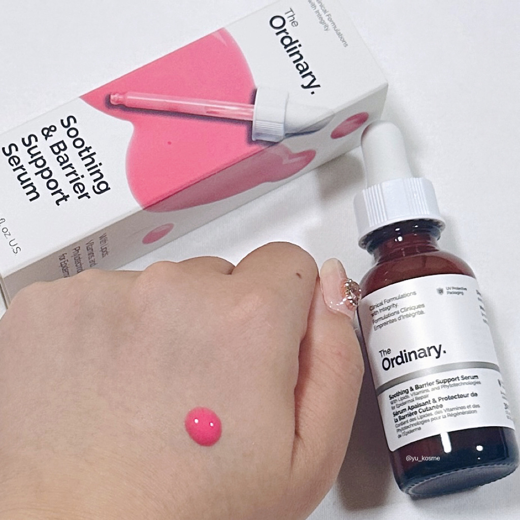 The Ordinary スキンバリア サポートセラムのクチコミ「\ピンクの美容液?!💖/

────────────
♡The Ordinary
　Sooth.....」（3枚目）