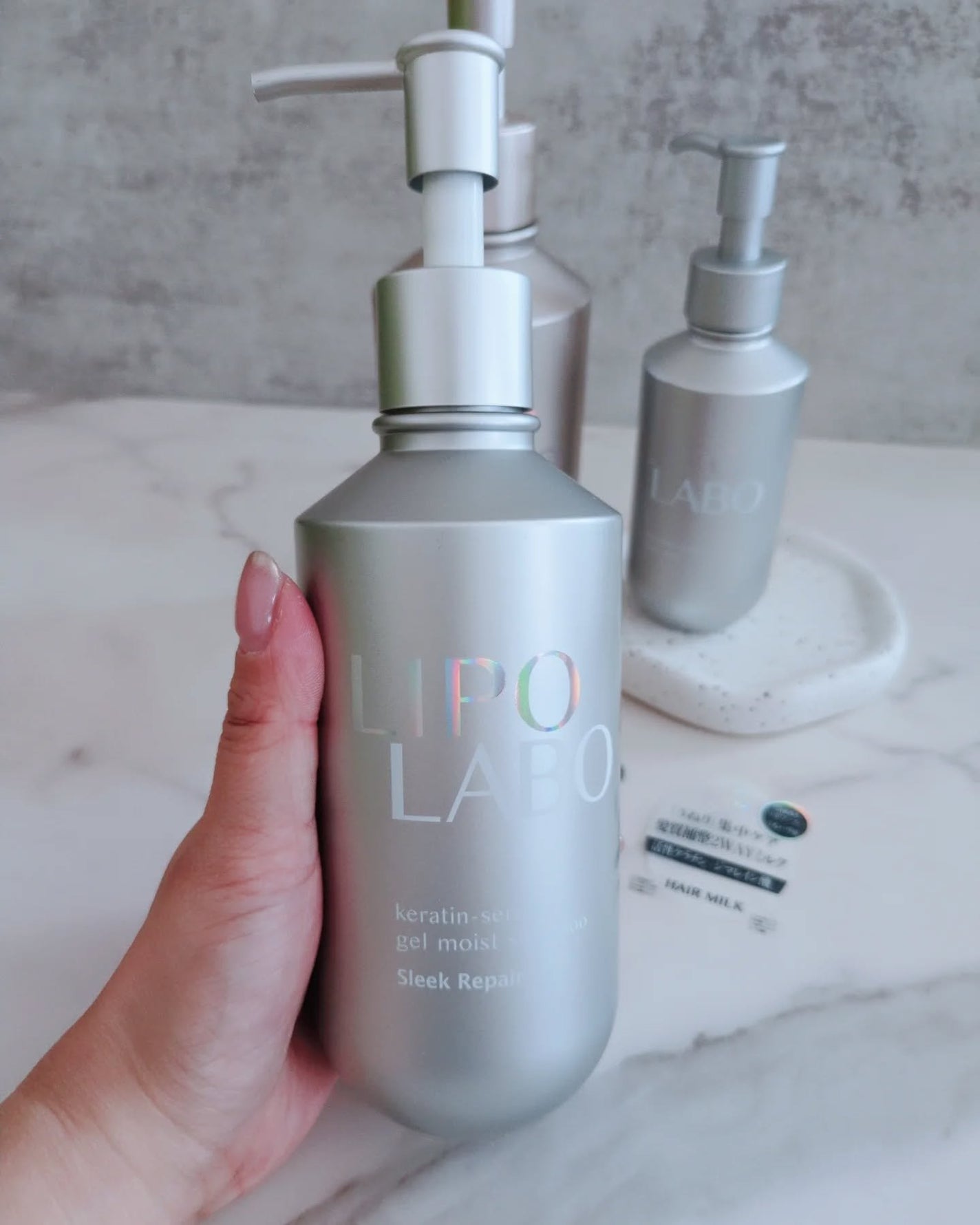 リポ ラボ ケラチンセラム ジェルモイスト シャンプー /トリートメントスリークリペア*/LIPO LABO/市販シャンプーを使ったクチコミ(2枚目)